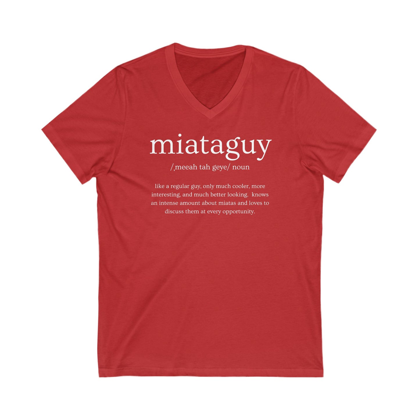 Miata Guy Defined Jersey Short Sleeve V-Neck Tee