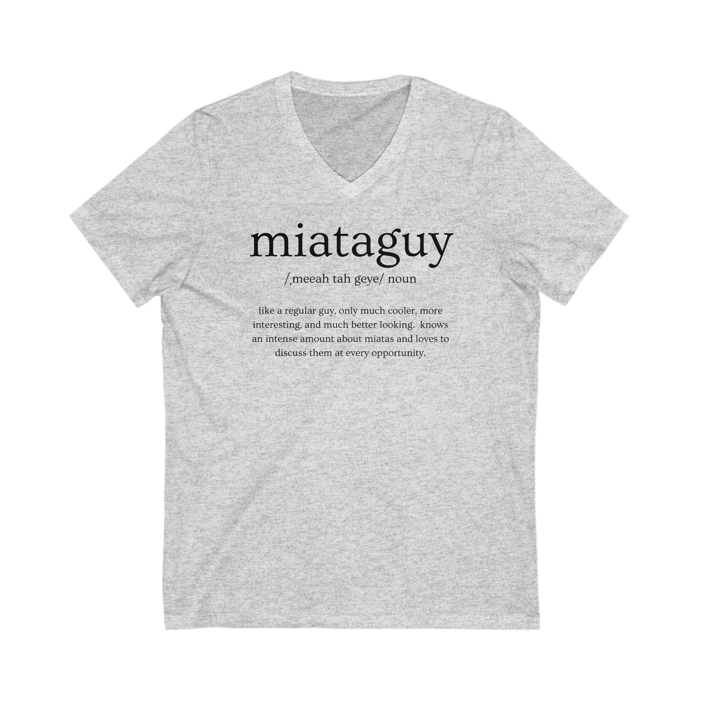 Miata Guy Defined Jersey Short Sleeve V-Neck Tee