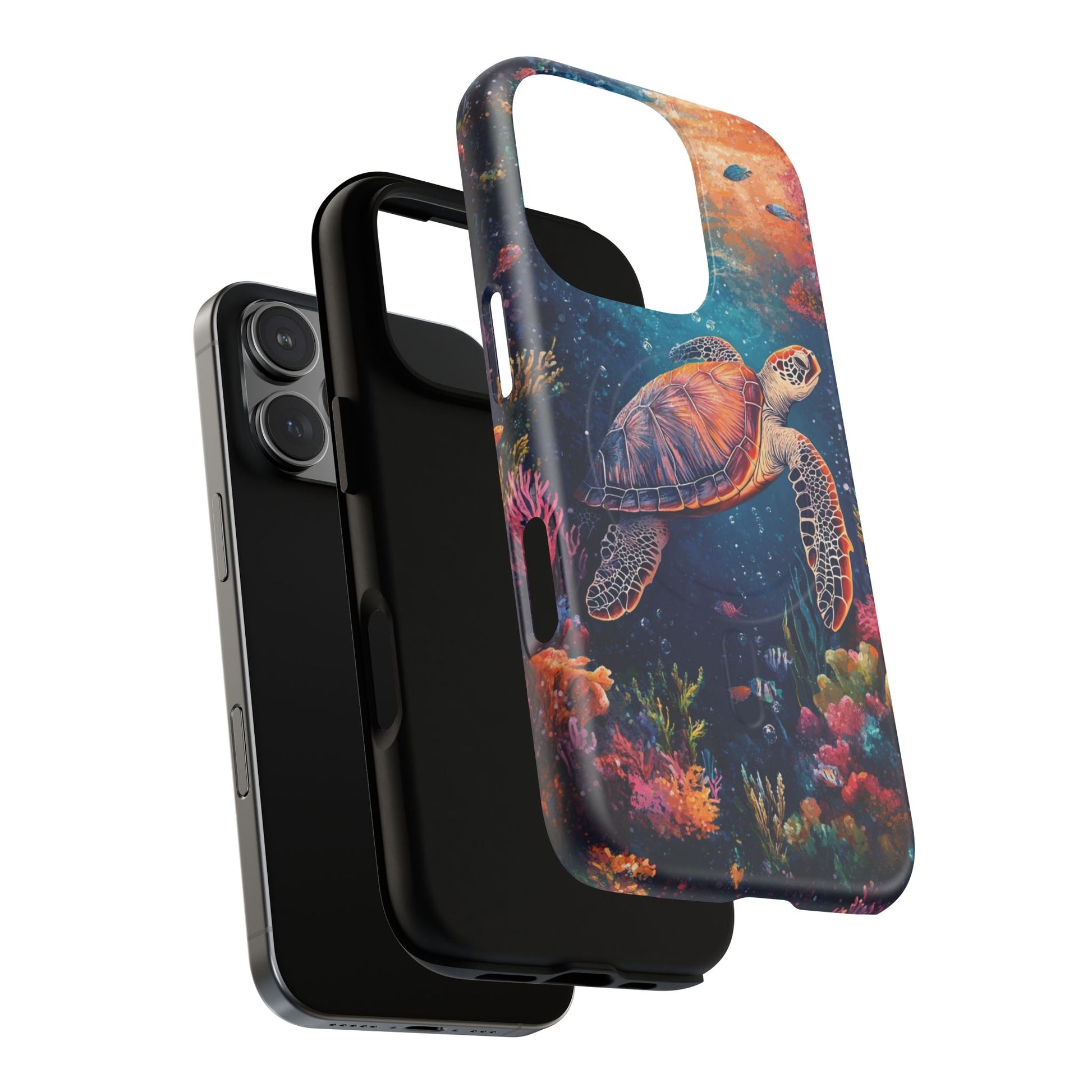 Ocean Colorful Sea Turtle Tough Magnetic Cell Phone Case