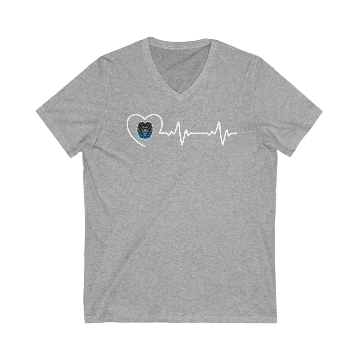 Detroit Lions Grit Heartbeat Jersey Short Sleeve V-Neck Tee