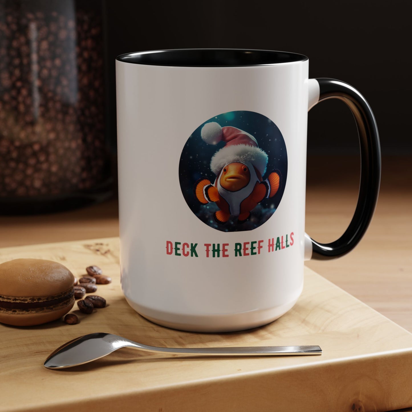 Deck the Reef Halls Aquarium Clownfish Coffee Mug