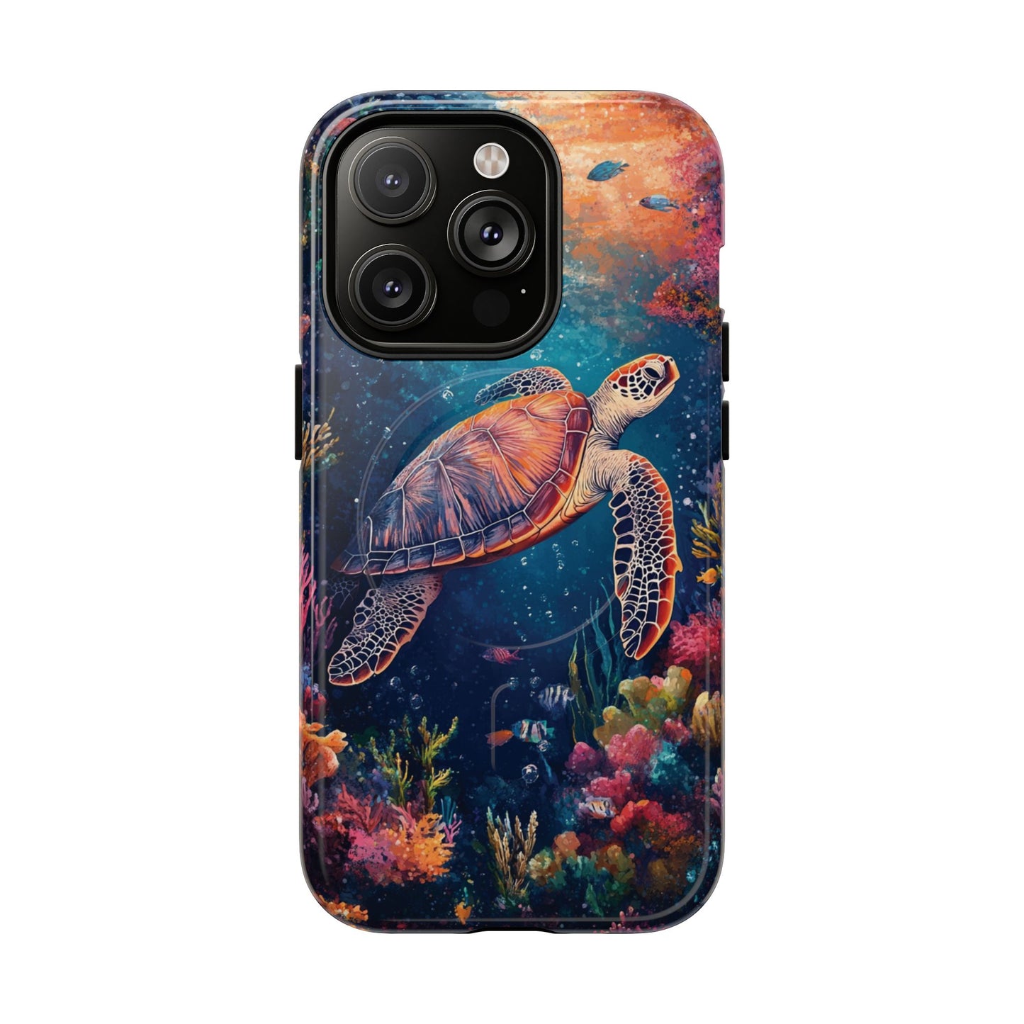 Ocean Colorful Sea Turtle Tough Magnetic Cell Phone Case