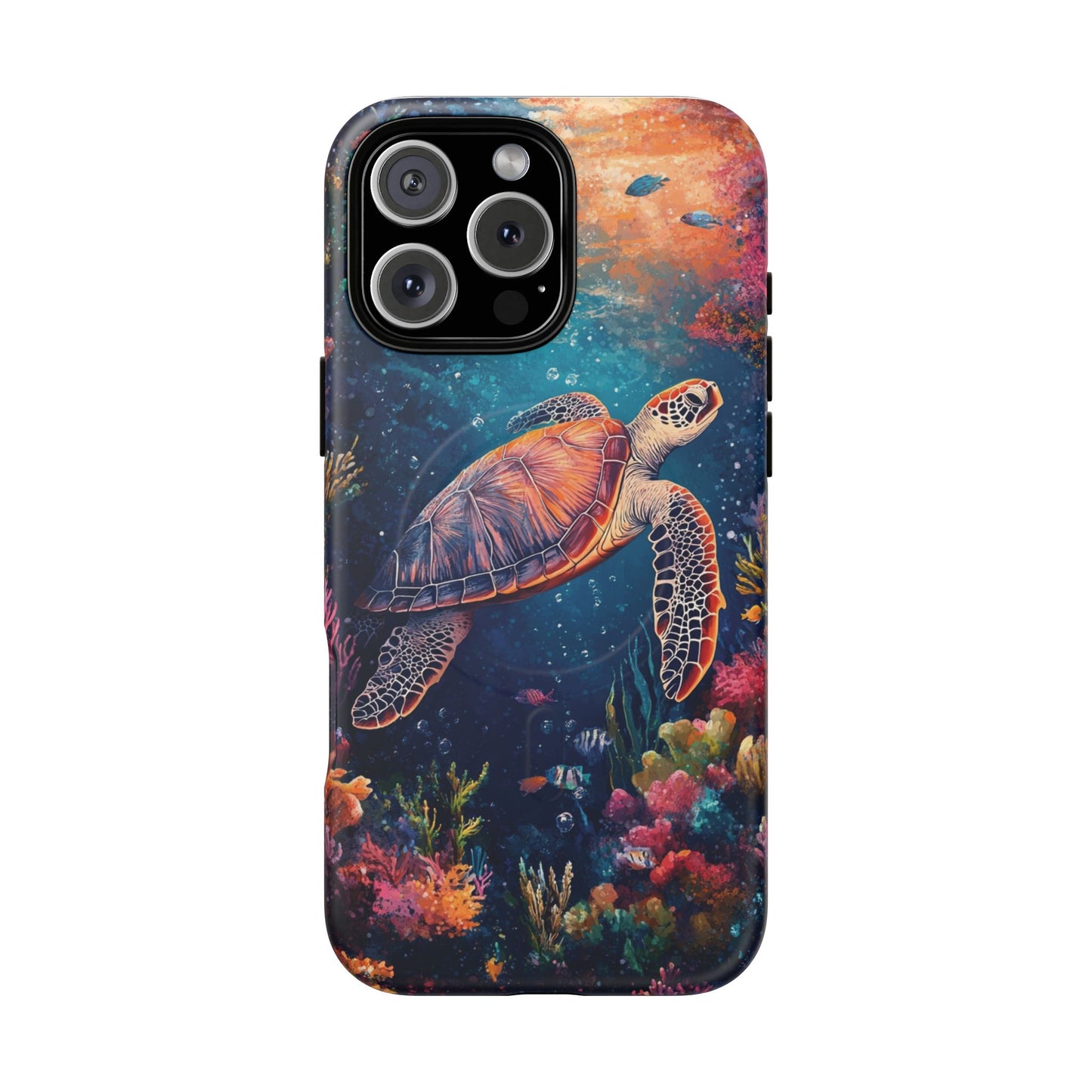 Ocean Colorful Sea Turtle Tough Magnetic Cell Phone Case