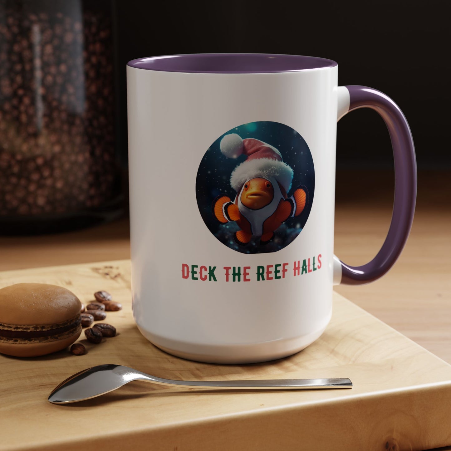 Deck the Reef Halls Aquarium Clownfish Coffee Mug