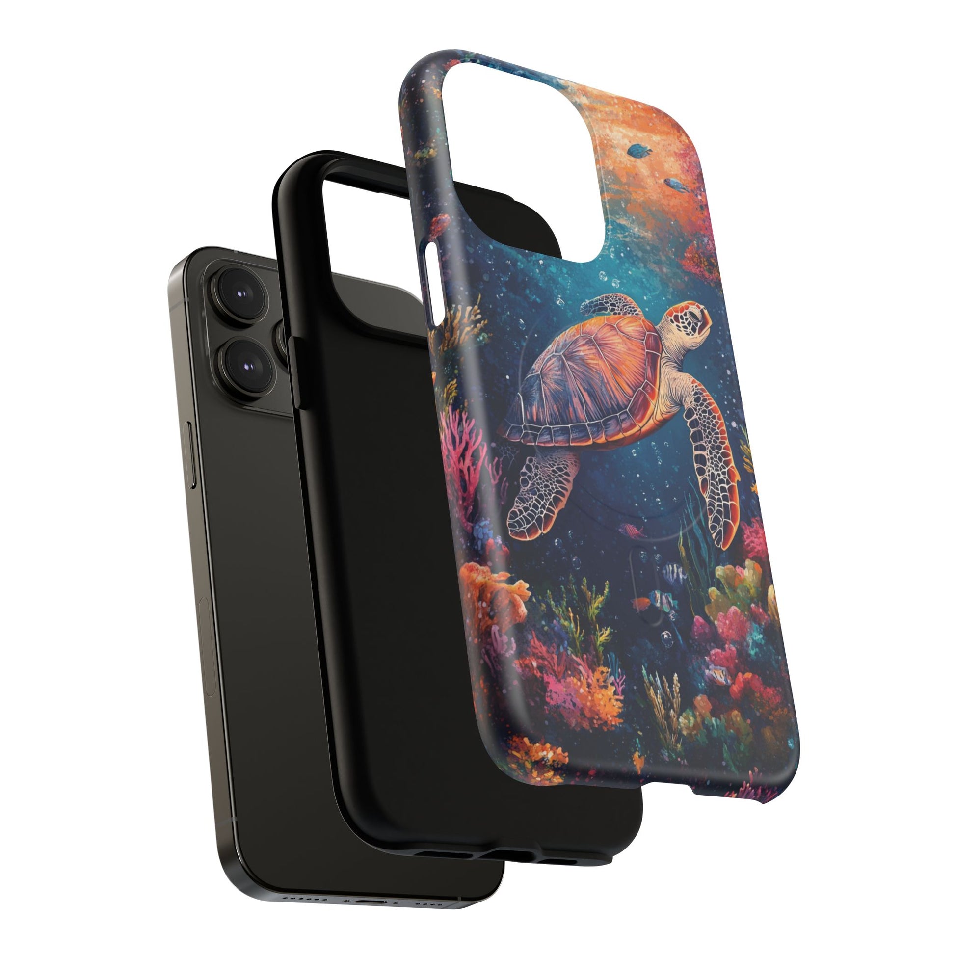 Ocean Colorful Sea Turtle Tough Magnetic Cell Phone Case