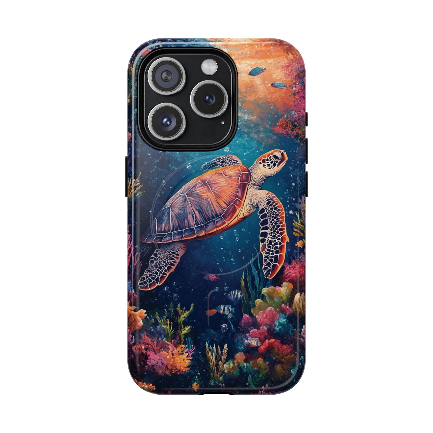 Ocean Colorful Sea Turtle Tough Magnetic Cell Phone Case