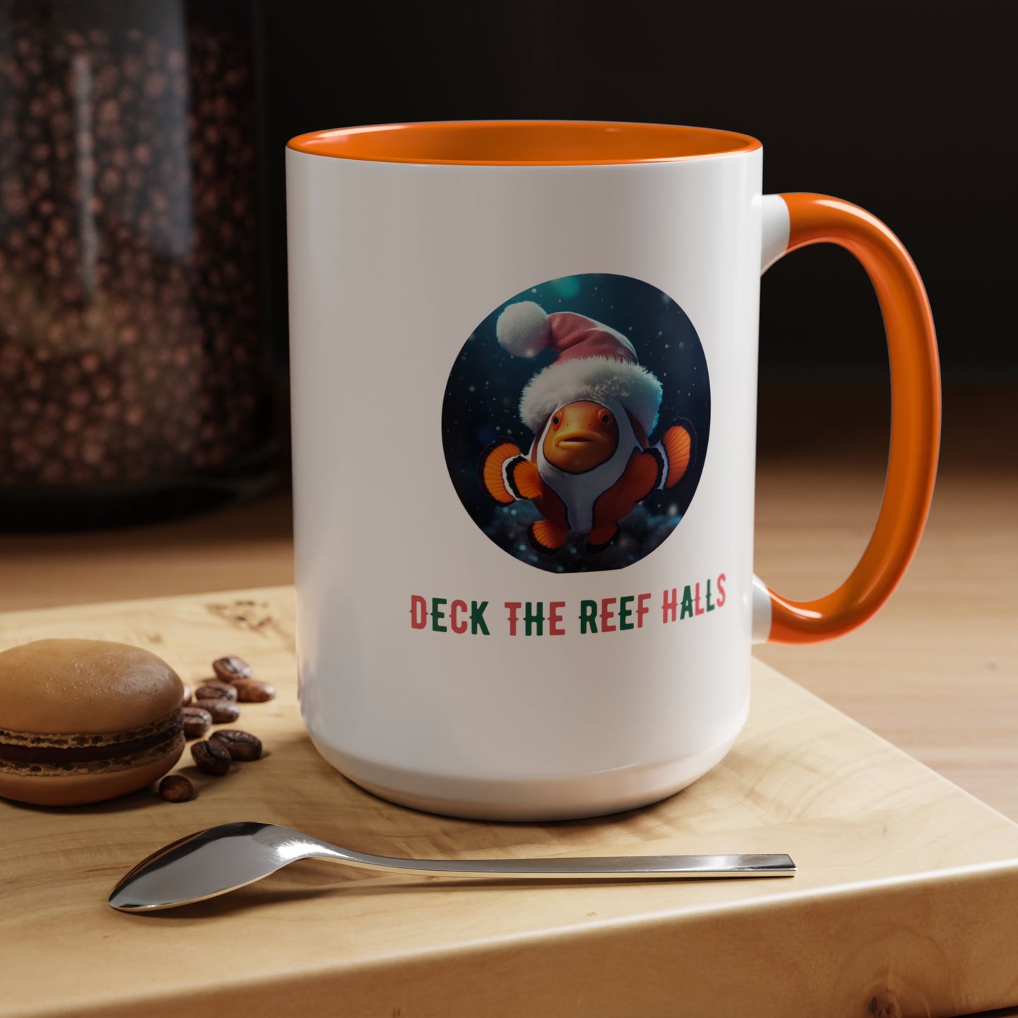 Deck the Reef Halls Aquarium Clownfish Coffee Mug