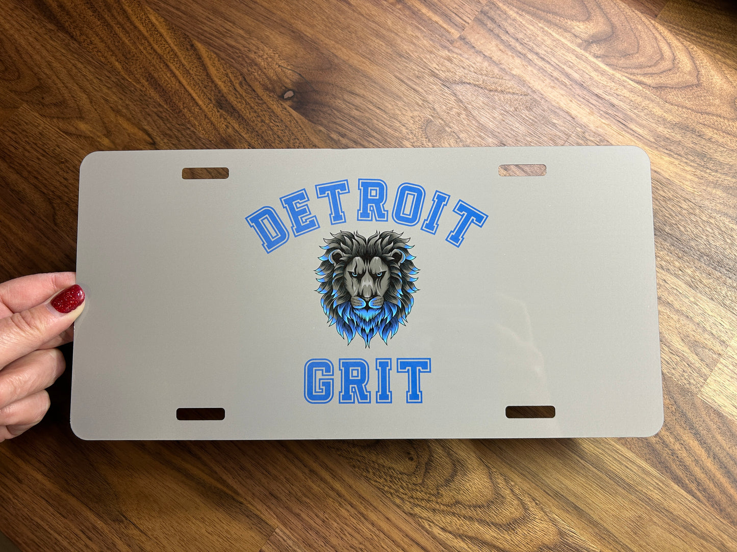 Detroit Lions Grit Vanity License Plate