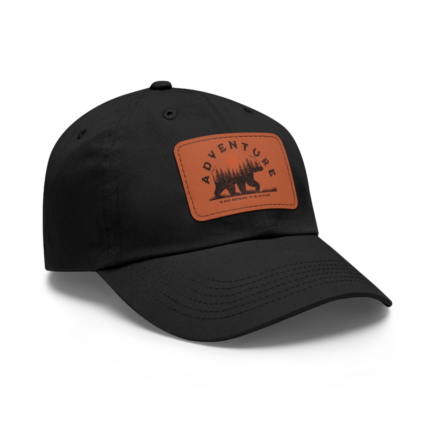 Adventure is Within Dad Hat with Leather Patch