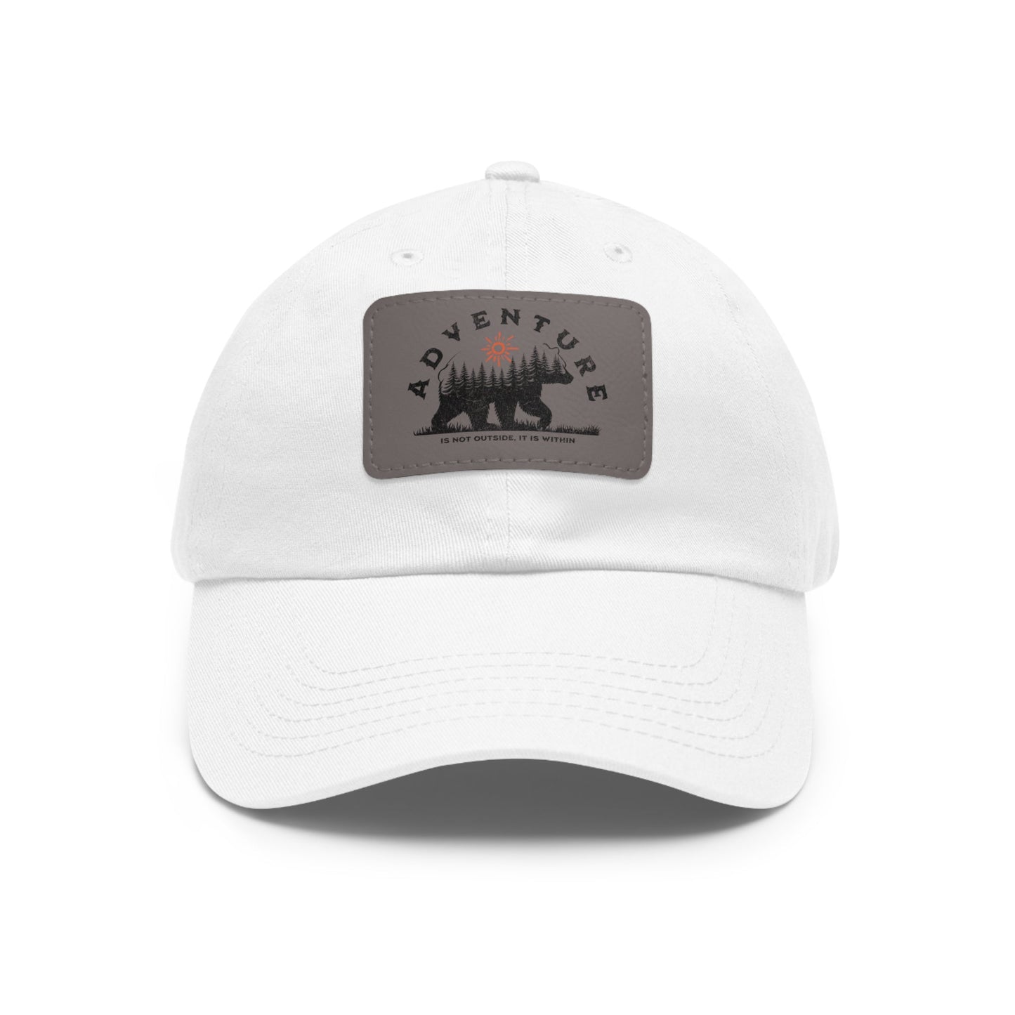 Adventure is Within Dad Hat with Leather Patch