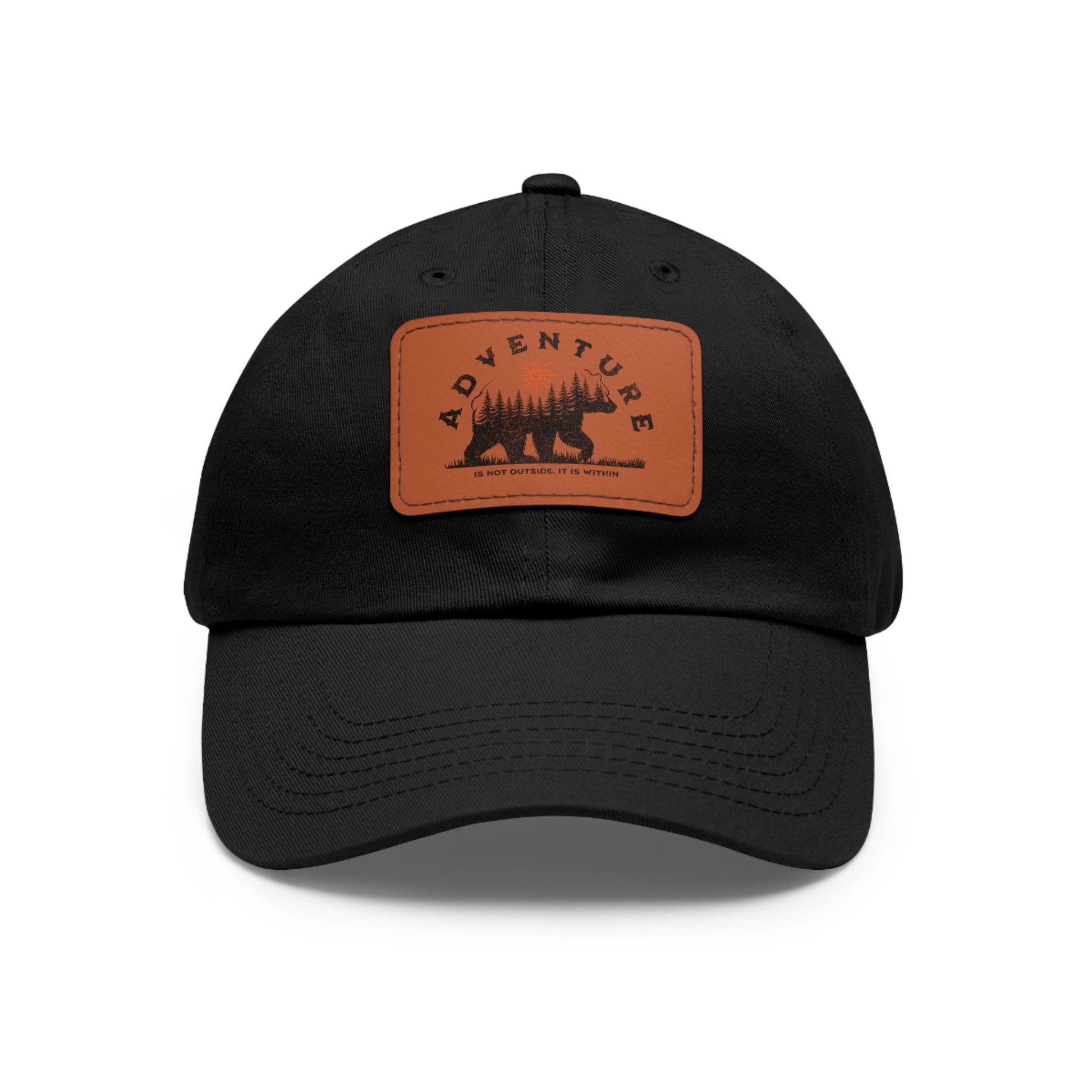 Adventure is Within Dad Hat with Leather Patch