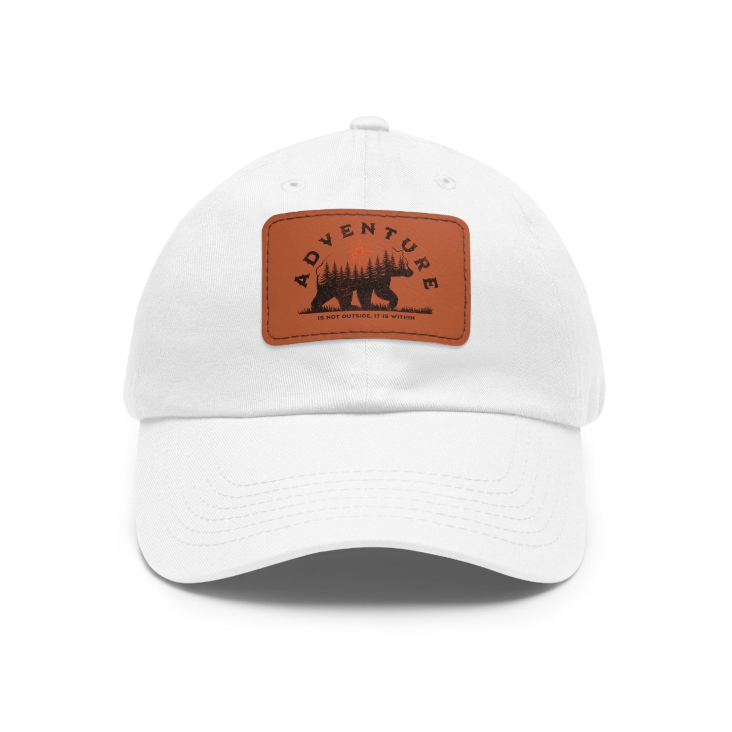 Adventure is Within Dad Hat with Leather Patch