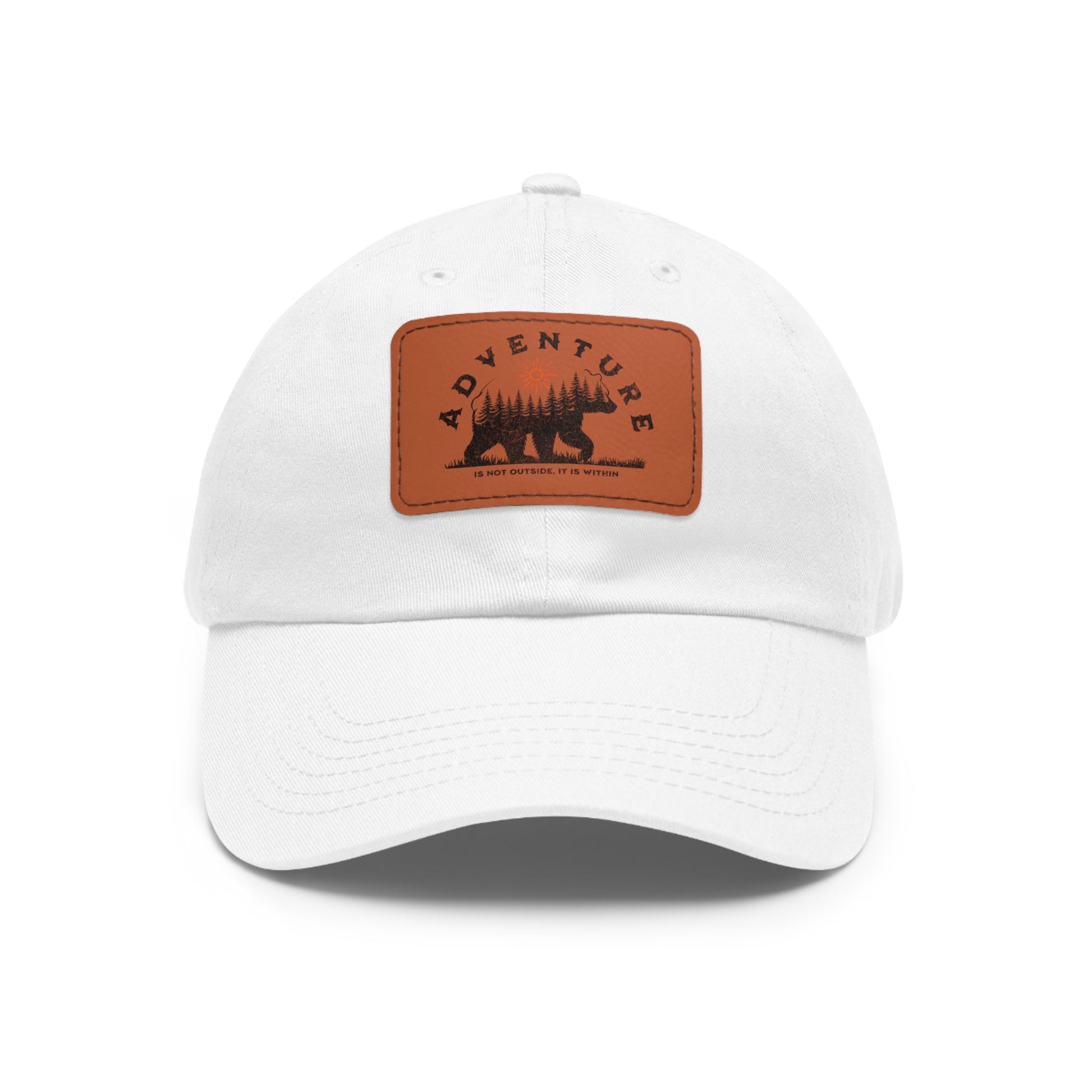 Adventure is Within Dad Hat with Leather Patch