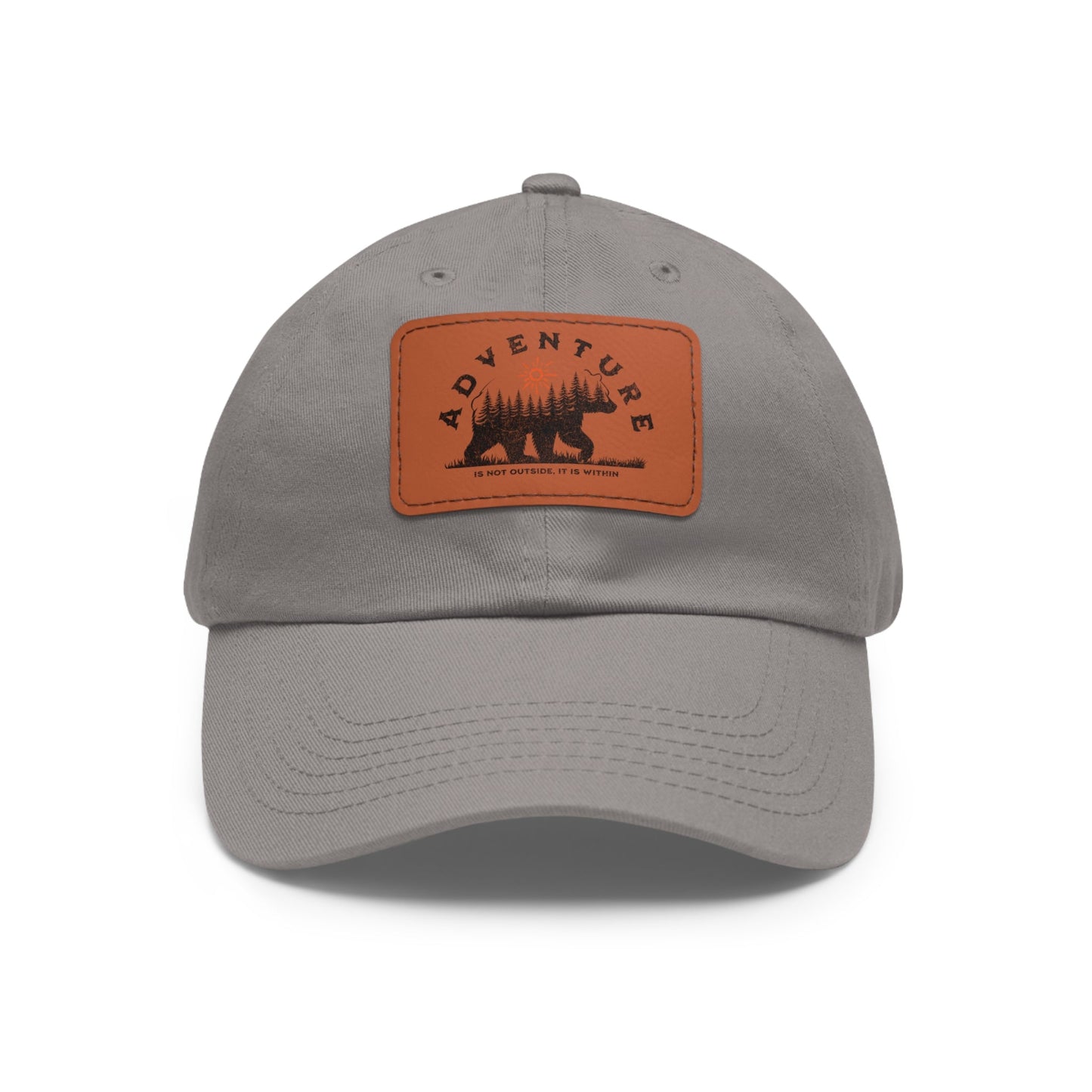 Adventure is Within Dad Hat with Leather Patch