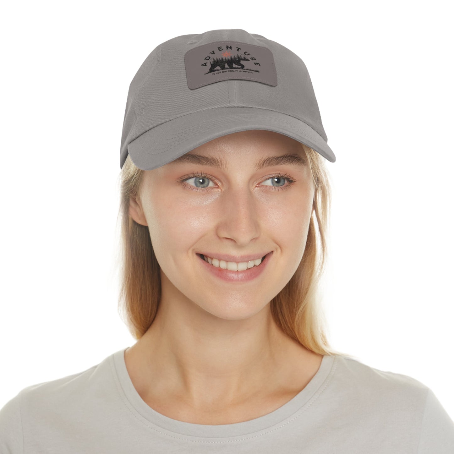 Adventure is Within Dad Hat with Leather Patch