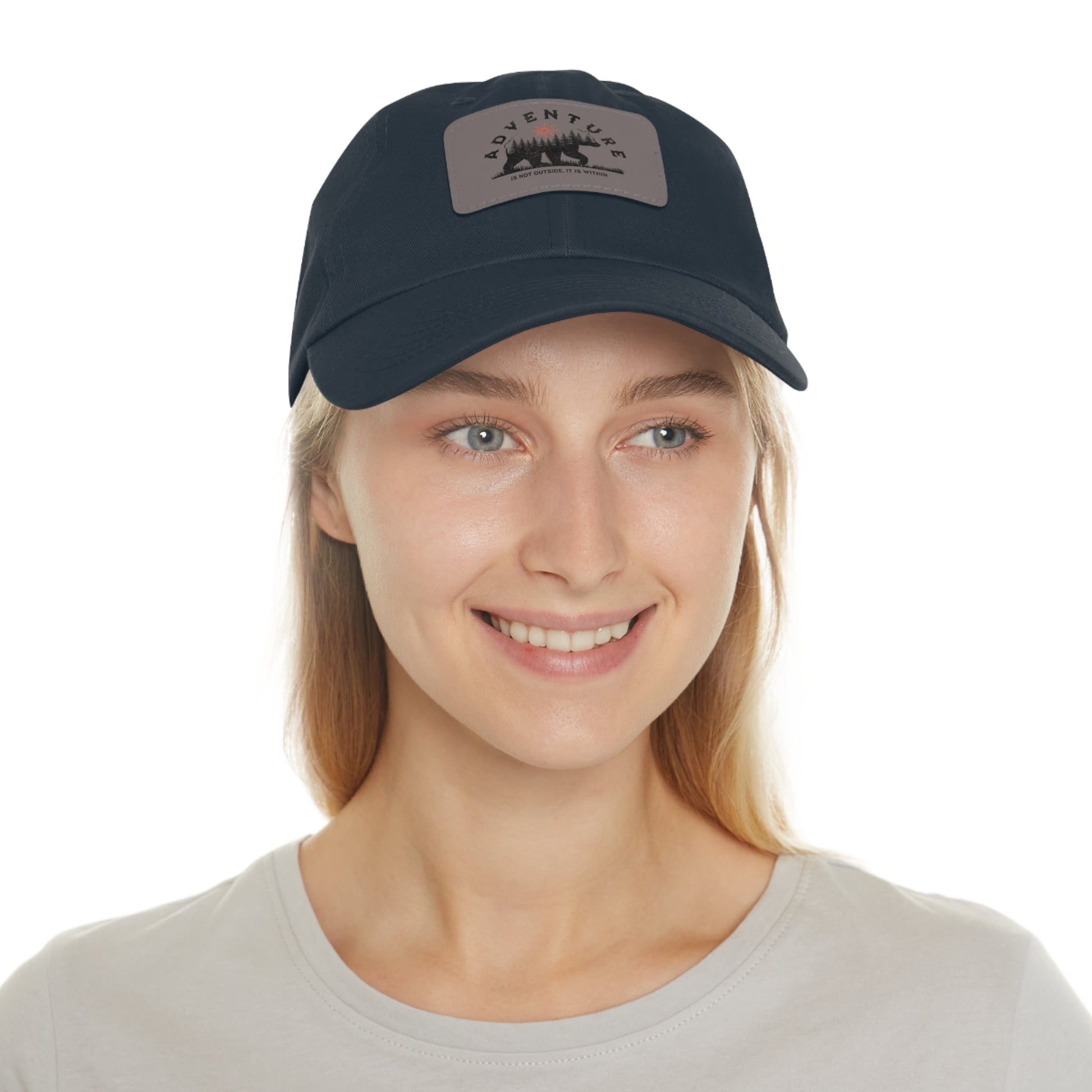 Adventure is Within Dad Hat with Leather Patch