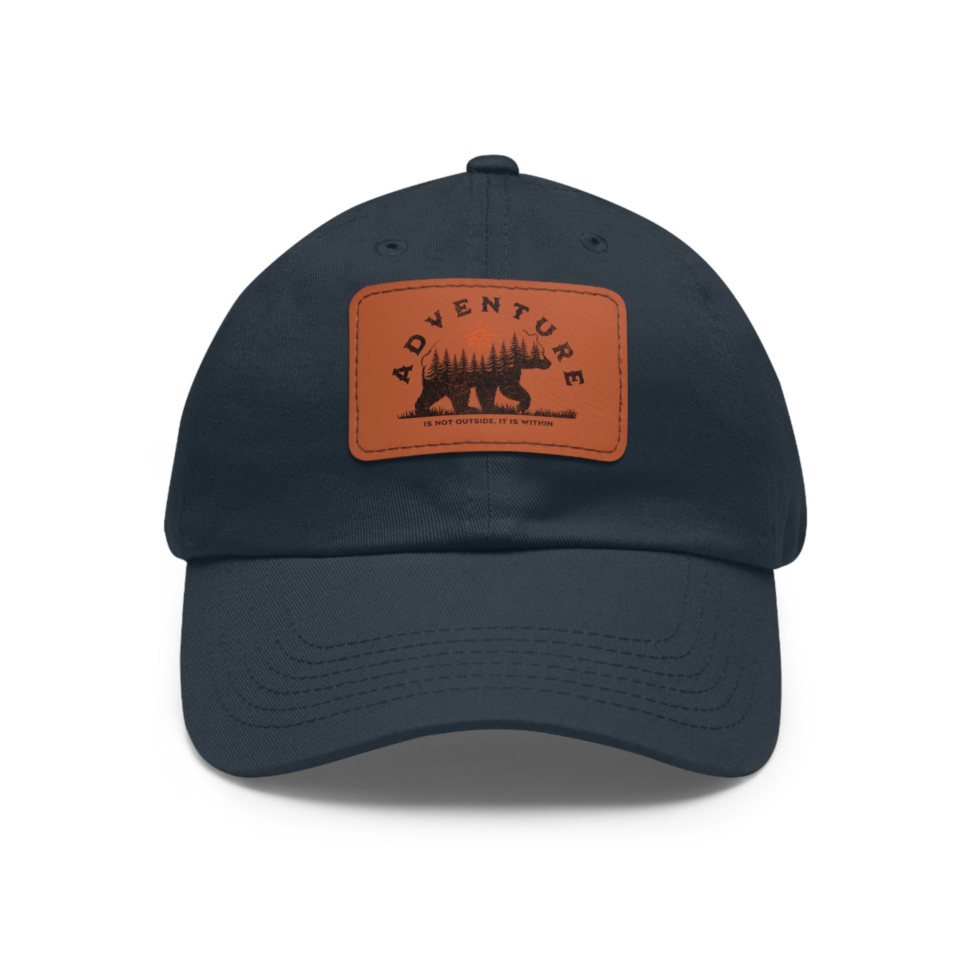 Adventure is Within Dad Hat with Leather Patch