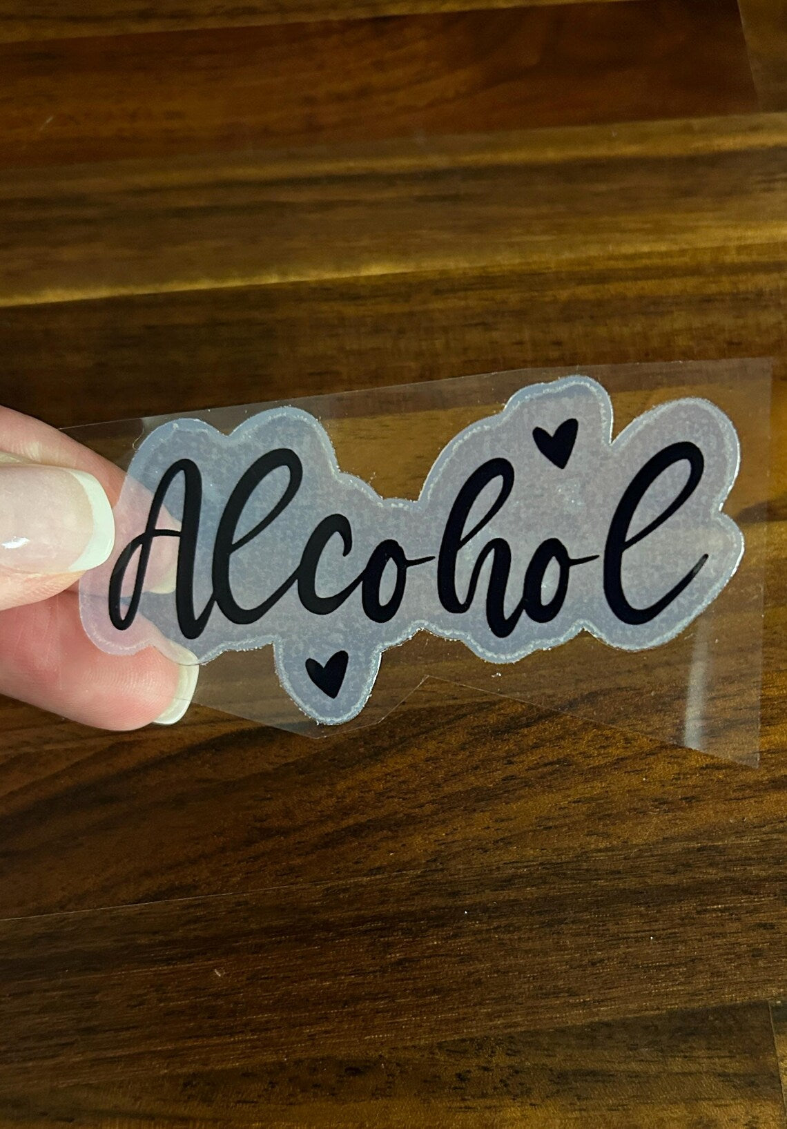 Alcohol Household Label Translucent Vinyl Sticker