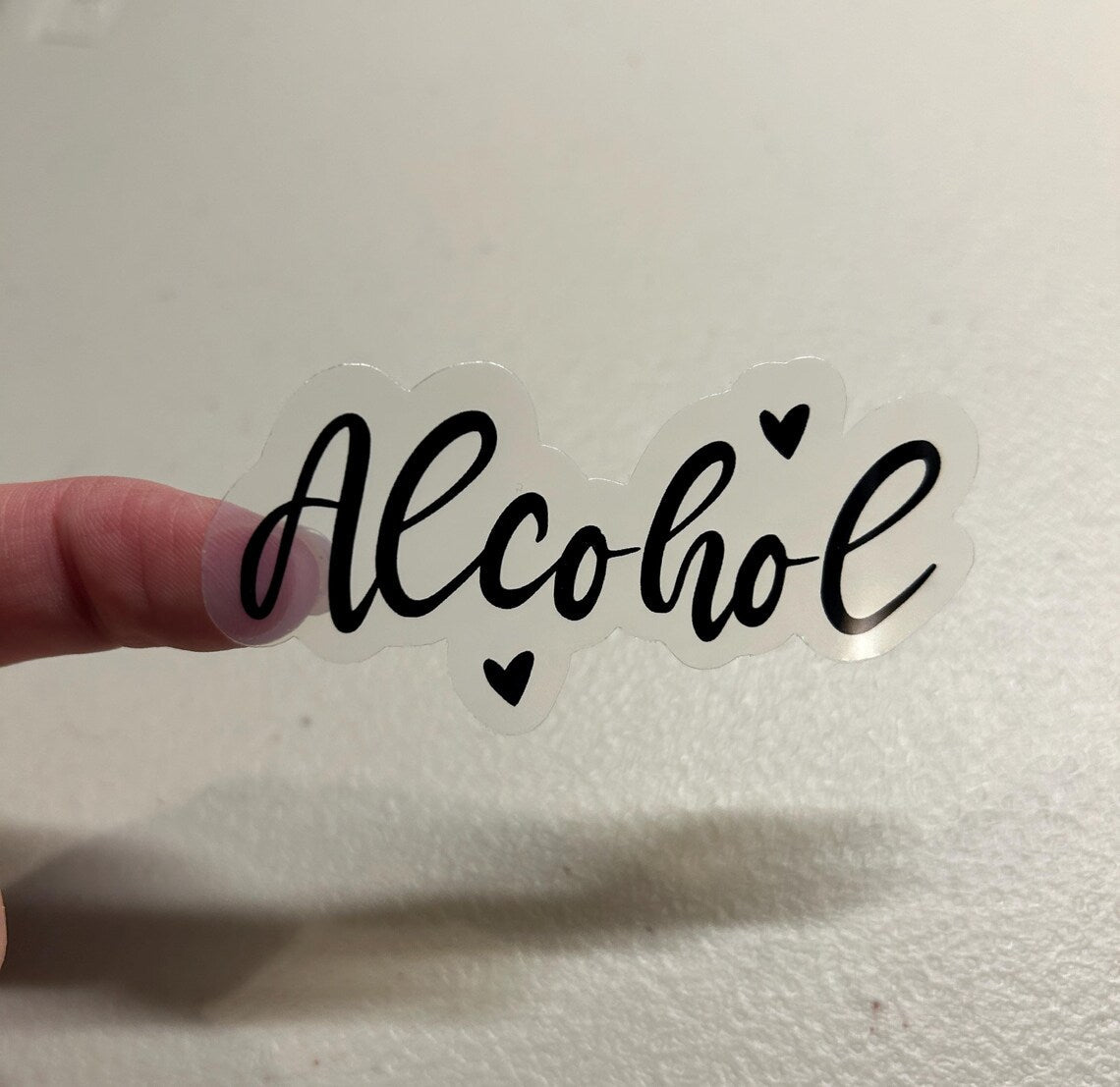 Alcohol Household Label Translucent Vinyl Sticker