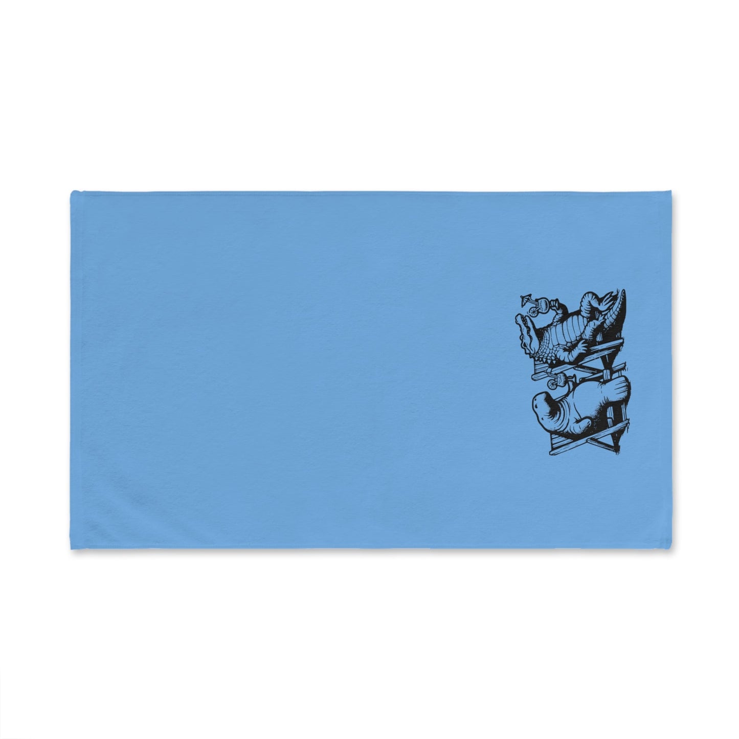 Alligator and Manatee on the Beach Decorative Hand Towel