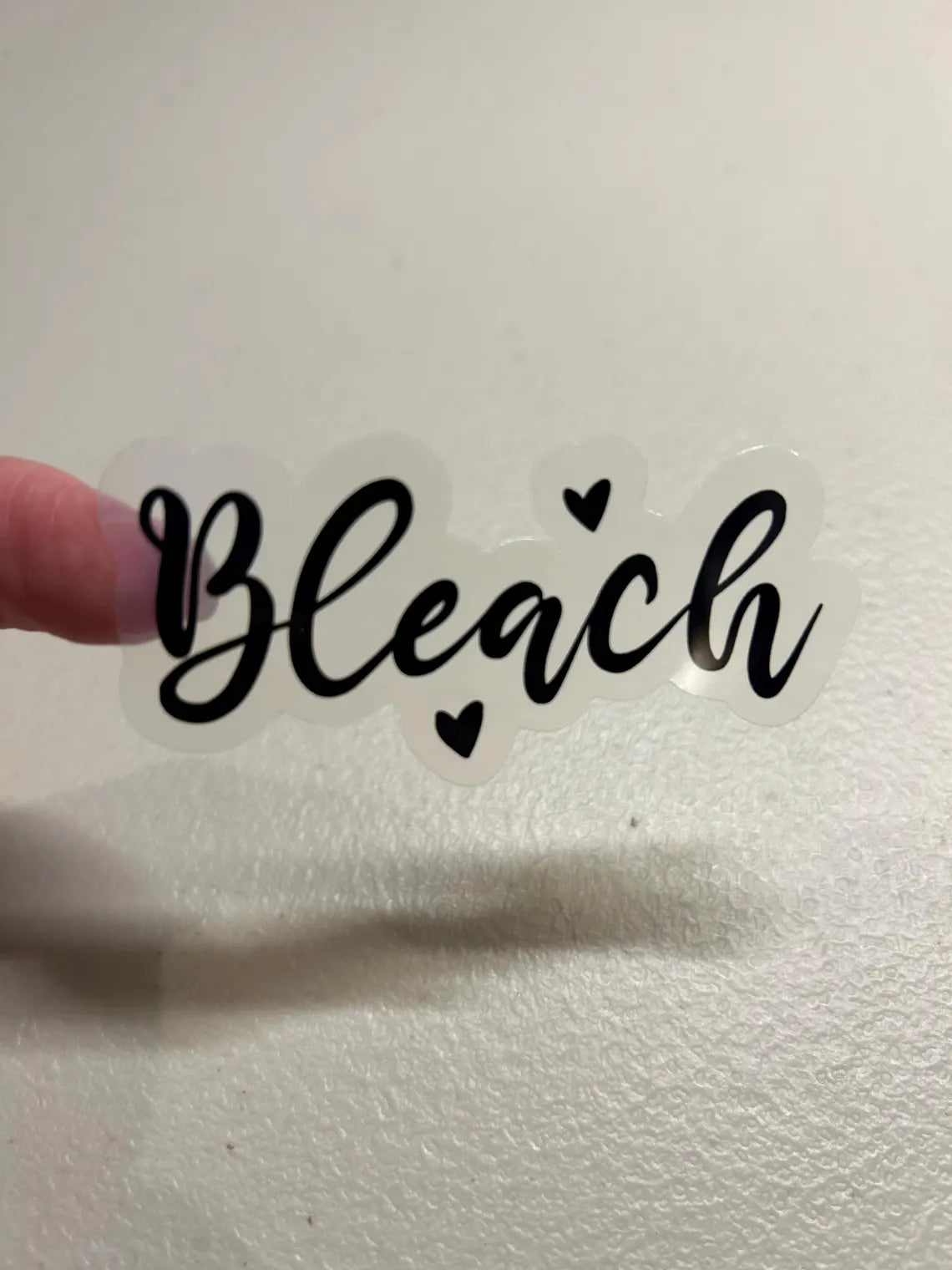 Bleach Household Label Translucent Vinyl Sticker