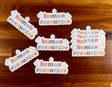 Colorful Human Resources HR Laminated Vinyl Sticker