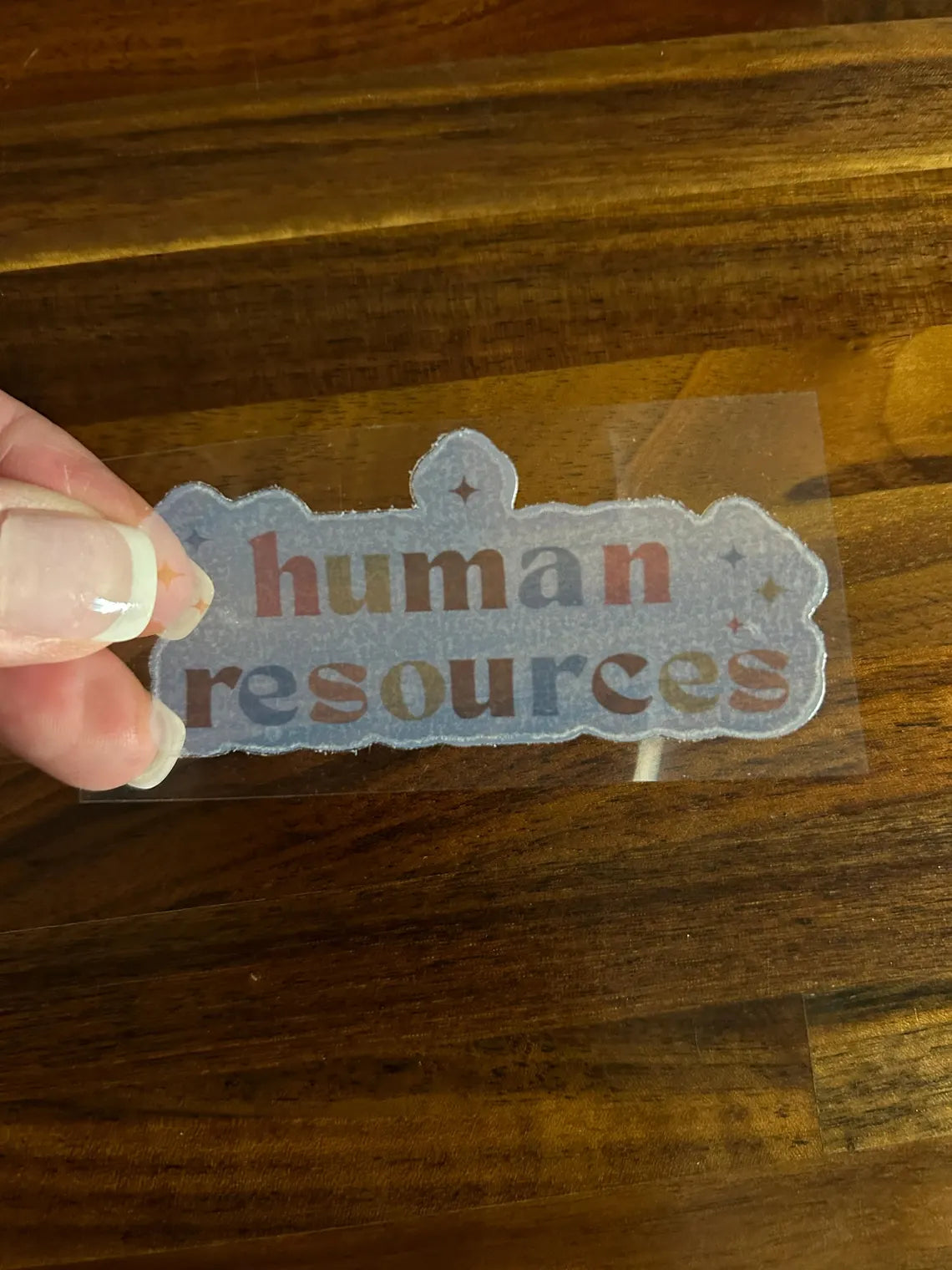 Colorful Human Resources HR Translucent Vinyl Sticker