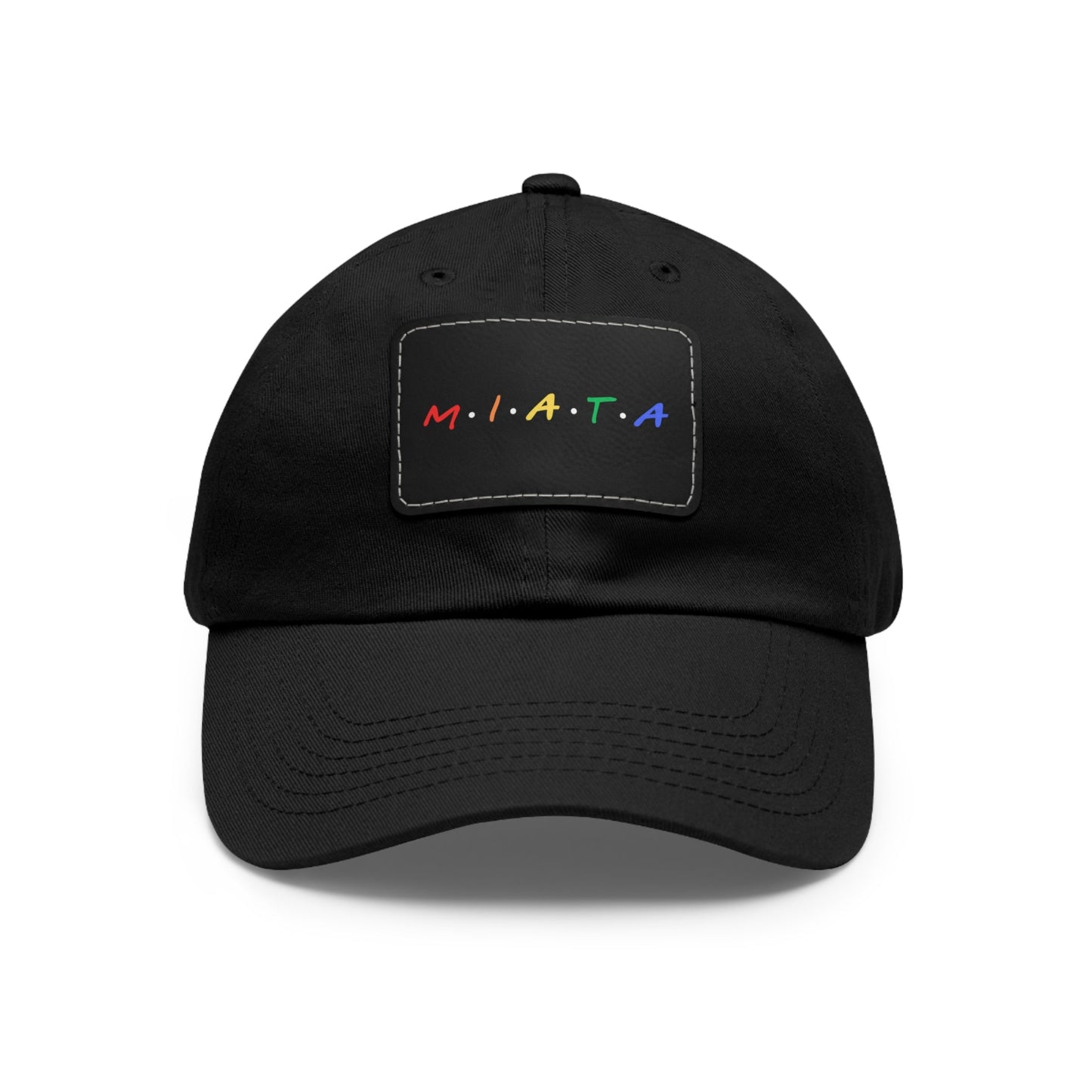 Colorful Miata Dad Hat with Leather Patch