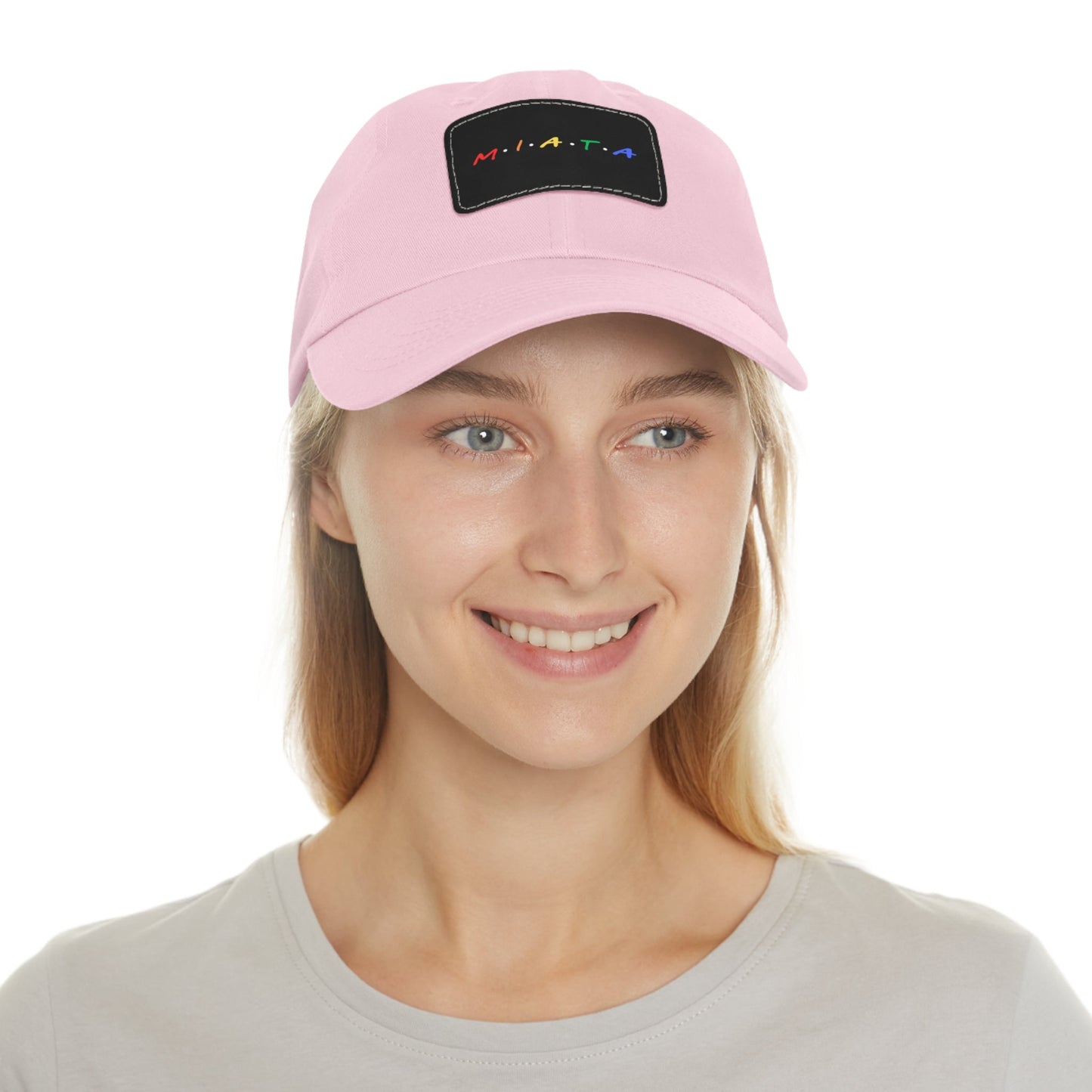 Colorful Miata Dad Hat with Leather Patch