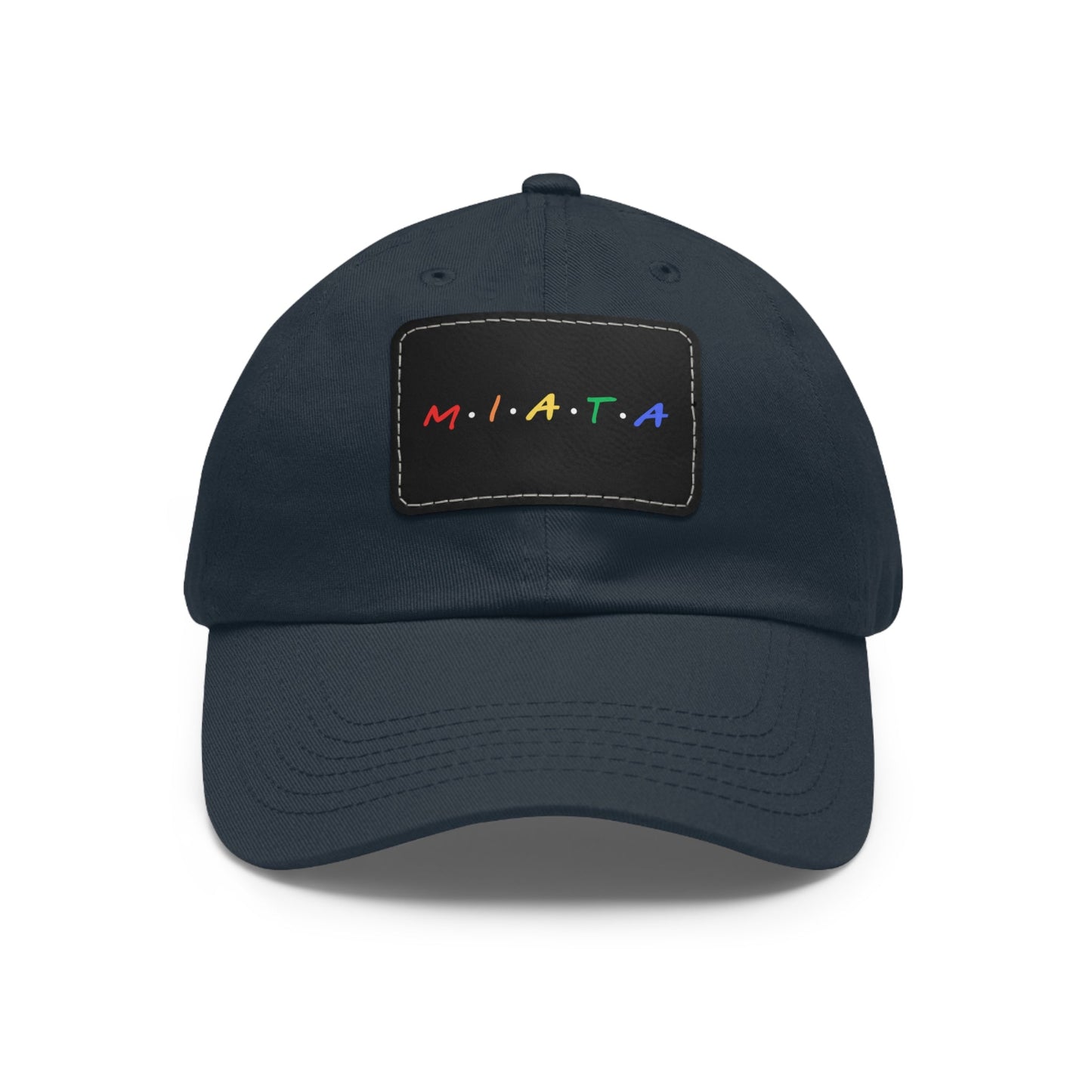 Colorful Miata Dad Hat with Leather Patch