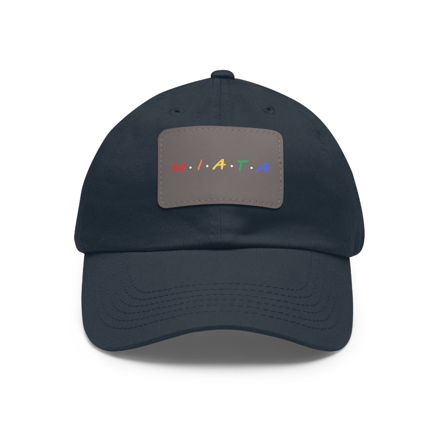 Colorful Miata Dad Hat with Leather Patch