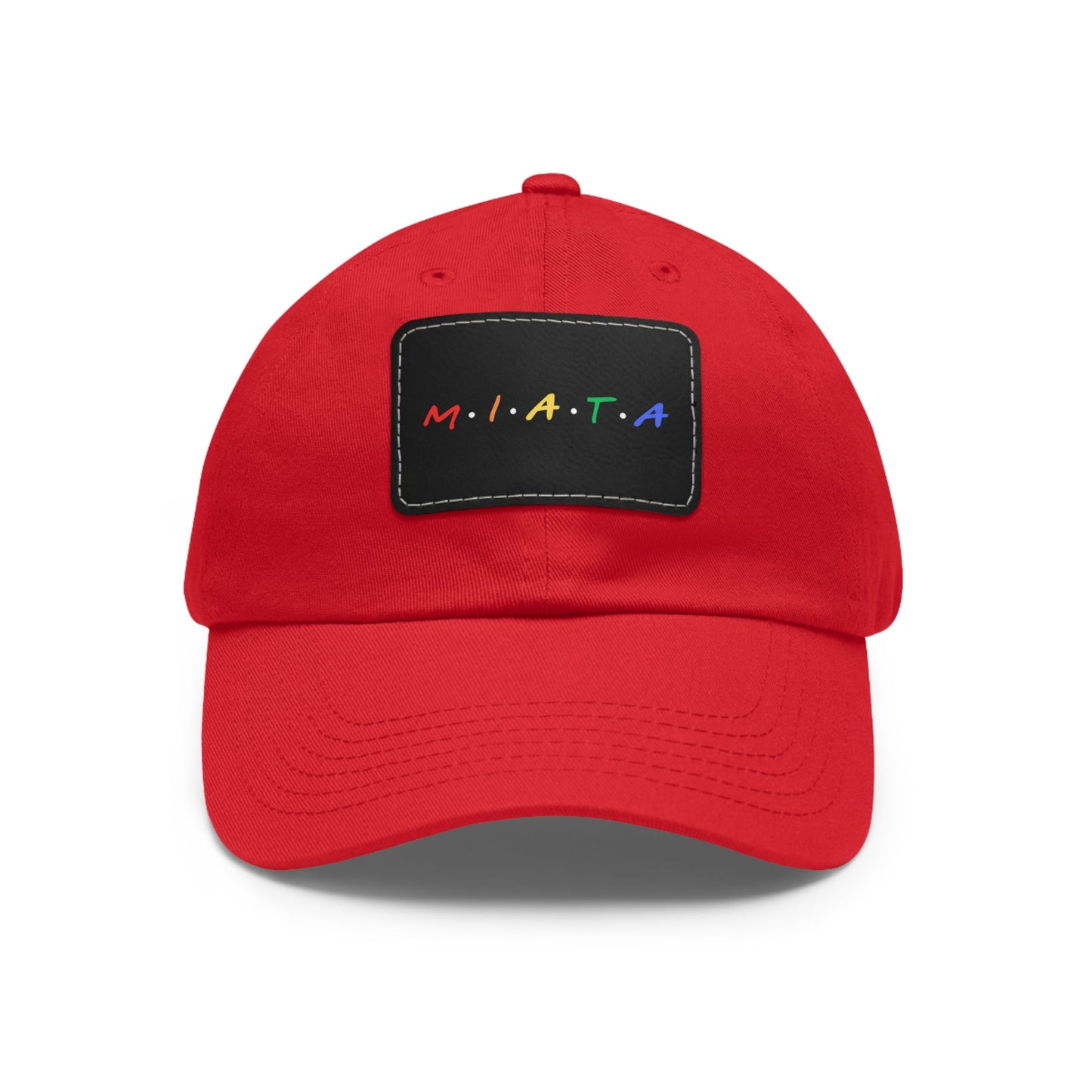 Colorful Miata Dad Hat with Leather Patch