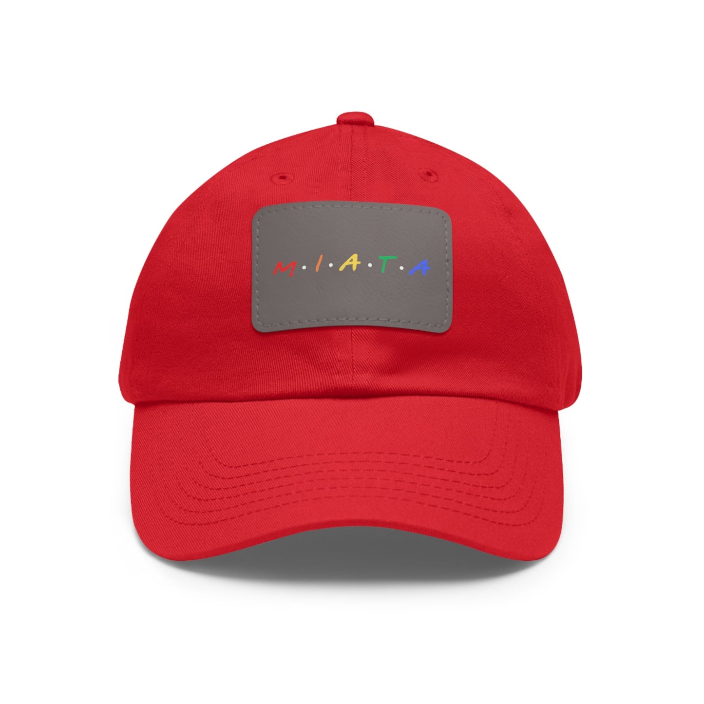 Colorful Miata Dad Hat with Leather Patch