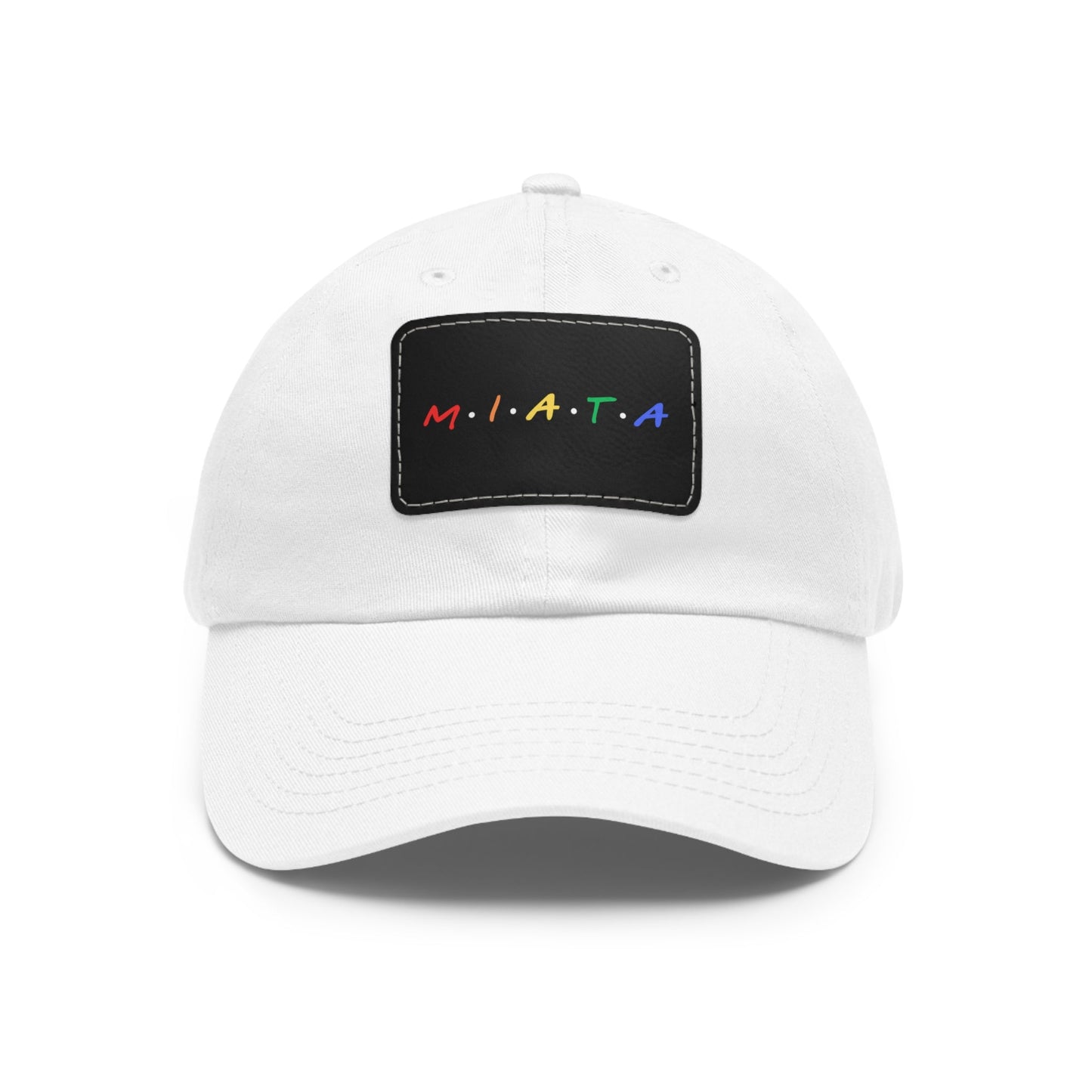 Colorful Miata Dad Hat with Leather Patch