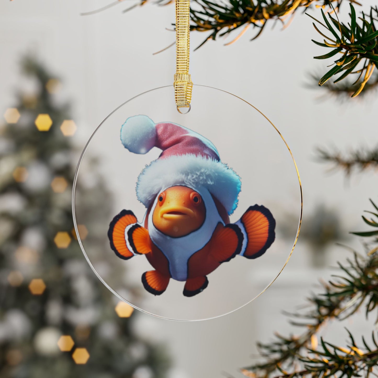 Deck the Reef Halls Aquarium Clownfish Acrylic Ornaments