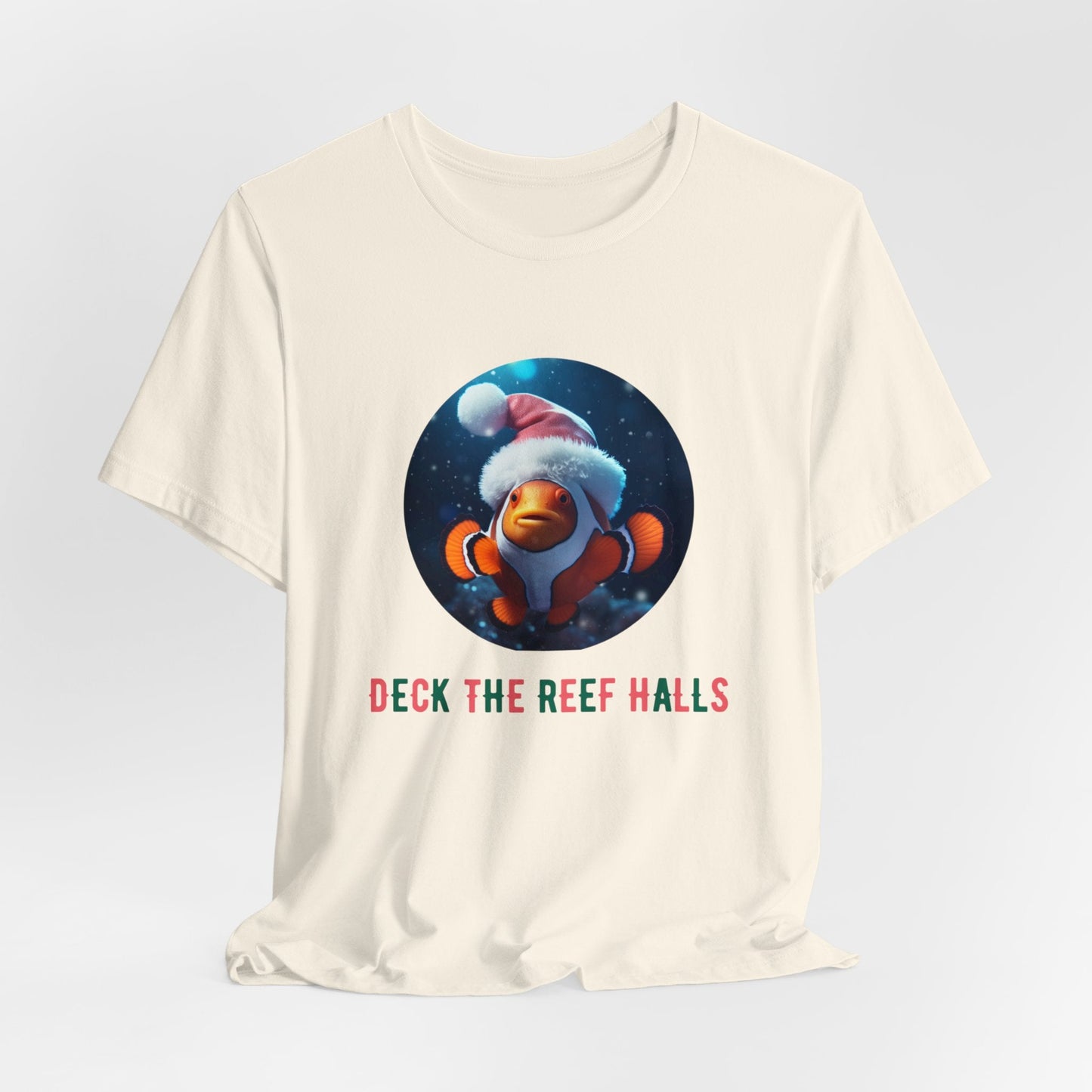 Deck the Reef Halls Aquarium Clownfish Jersey Short Sleeve Tee