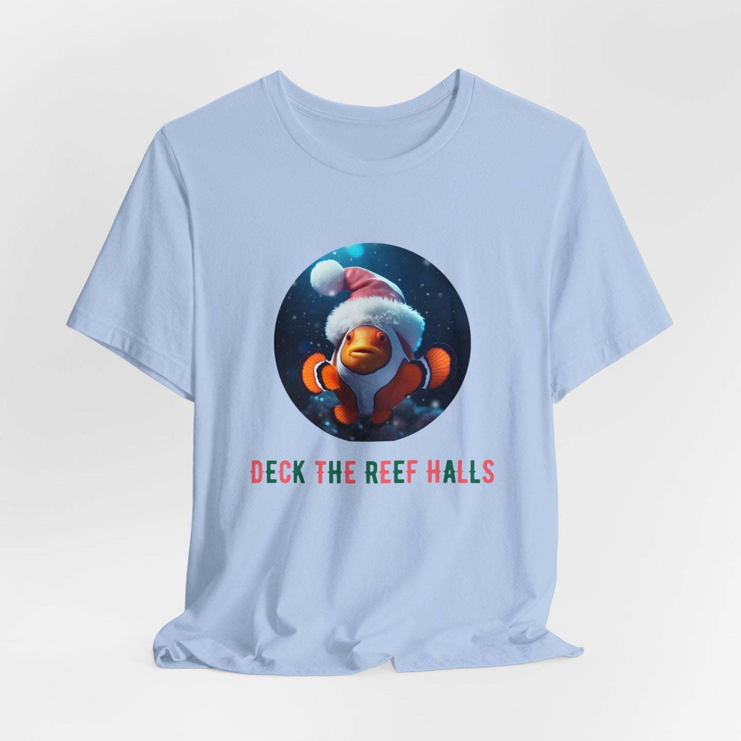 Deck the Reef Halls Aquarium Clownfish Jersey Short Sleeve Tee