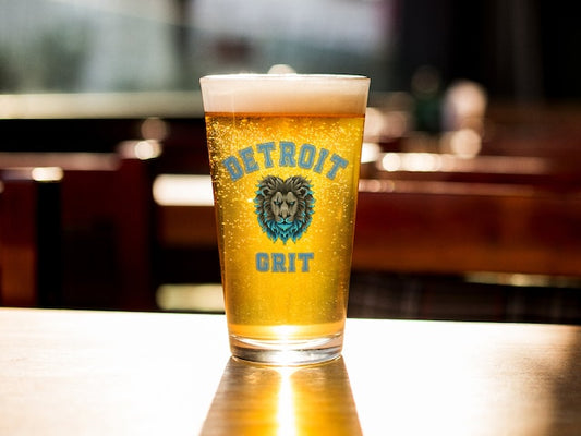 Detroit Lions Grit 16oz Pint Glass