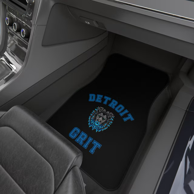 Detroit Lions Grit Car Floor Mats (set of 2)