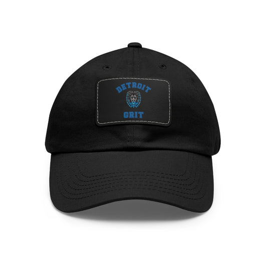 Detroit Lions Grit Dad Hat with Leather Patch