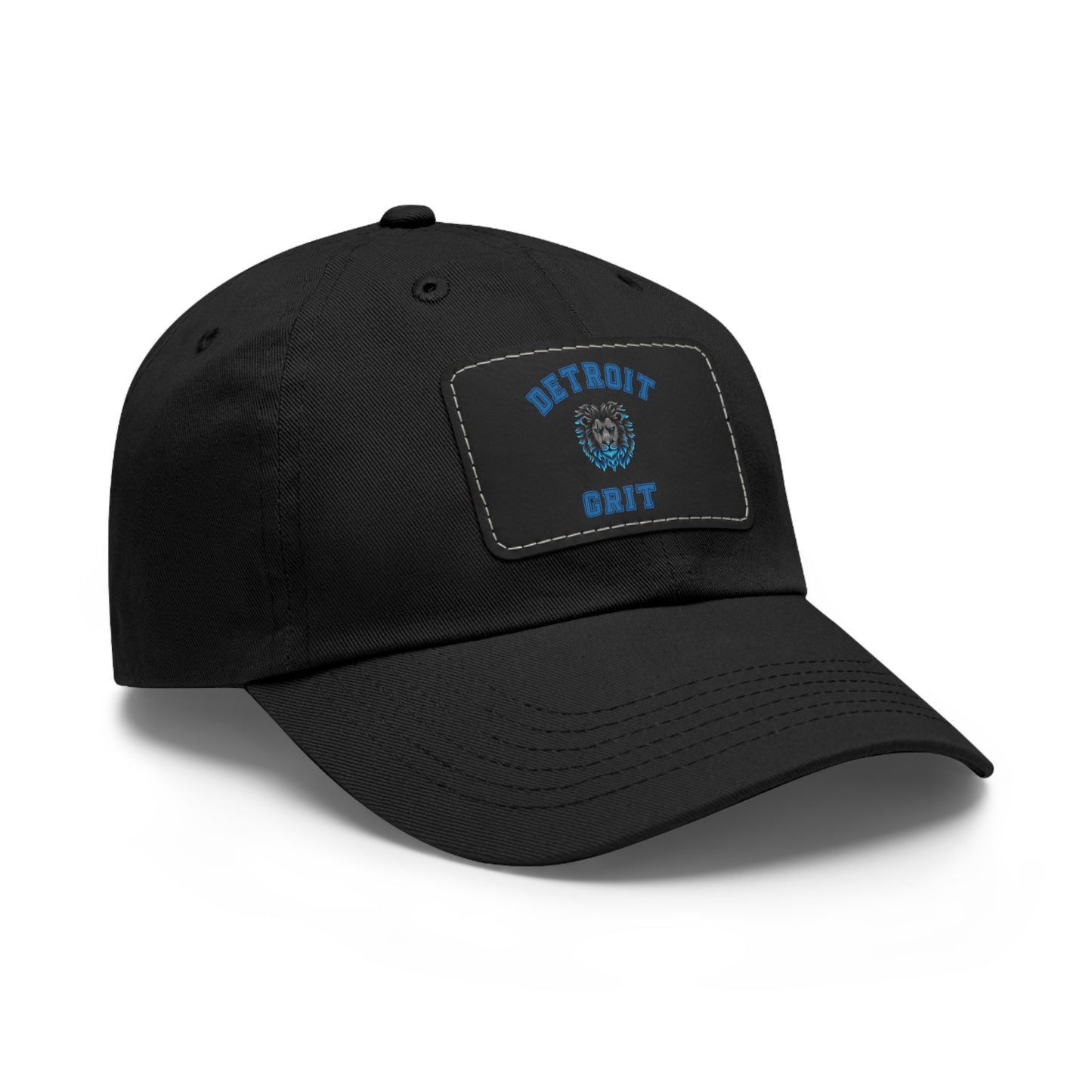 Detroit Lions Grit Dad Hat with Leather Patch