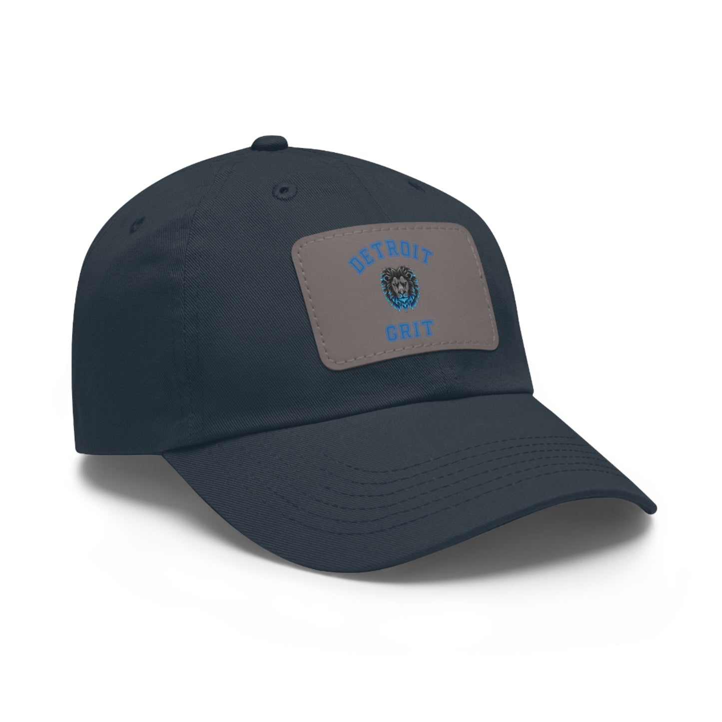 Detroit Lions Grit Dad Hat with Leather Patch