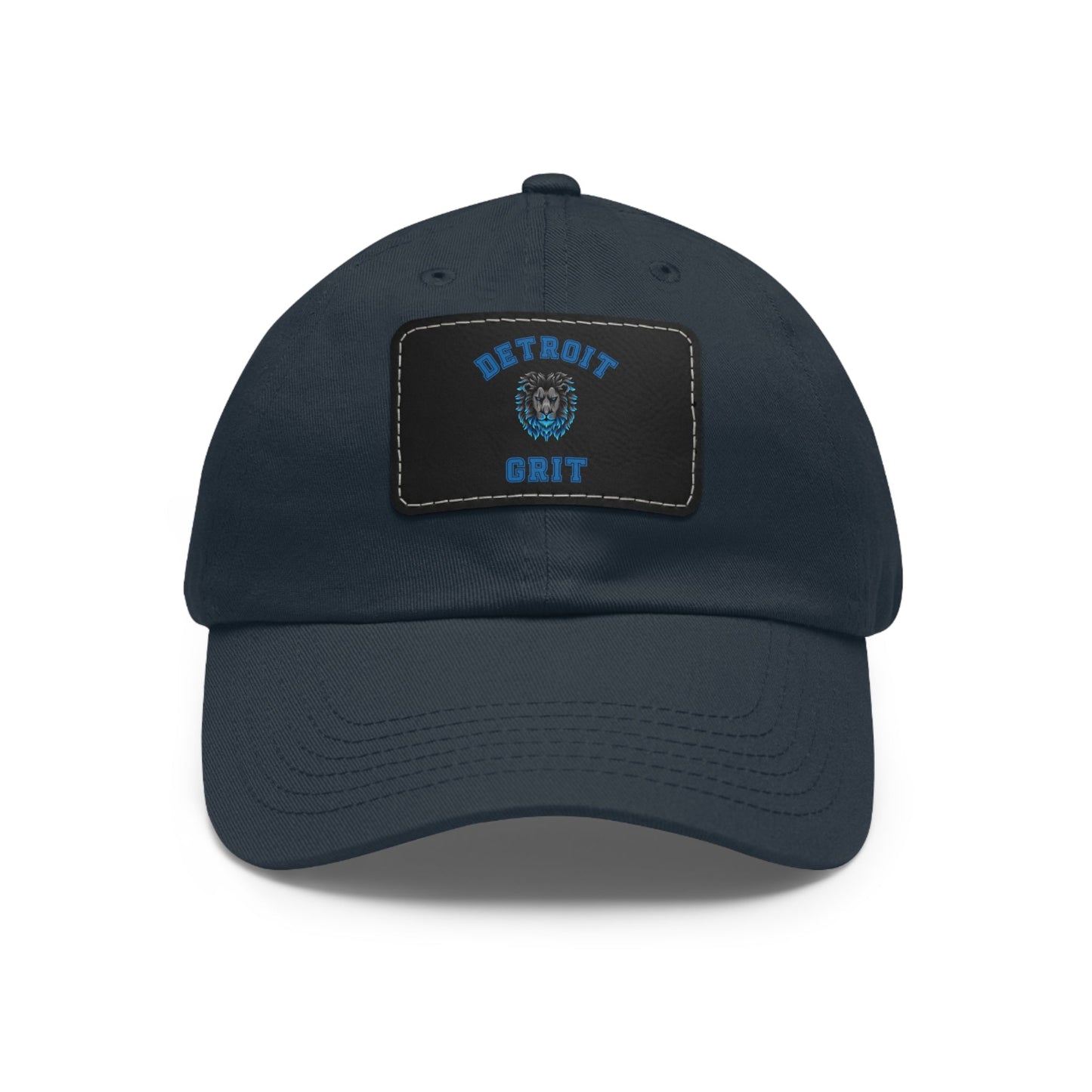 Detroit Lions Grit Dad Hat with Leather Patch