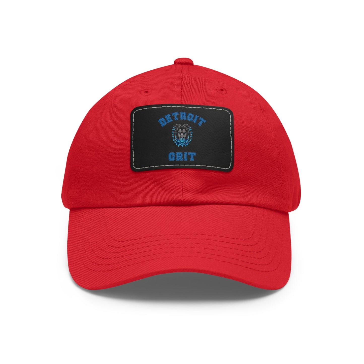 Detroit Lions Grit Dad Hat with Leather Patch