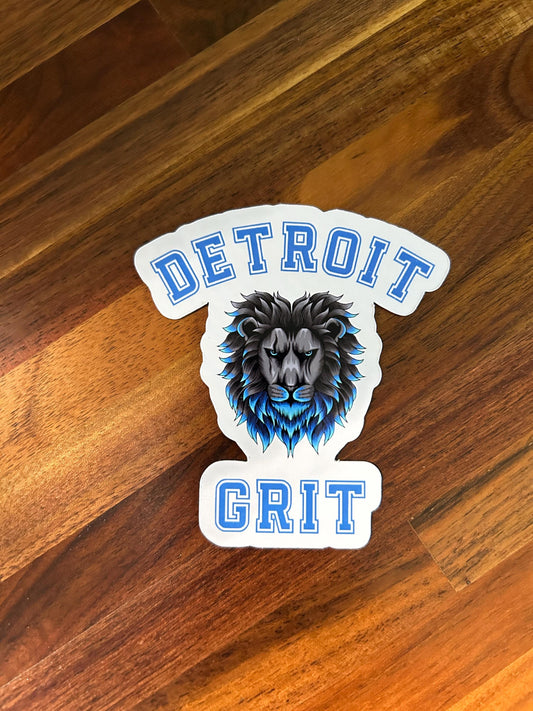 Detroit Lions Grit Laminated Vinyl Sticker