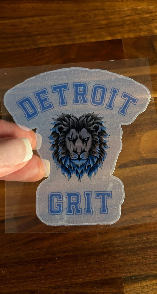 Detroit Lions Grit Translucent Vinyl Sticker