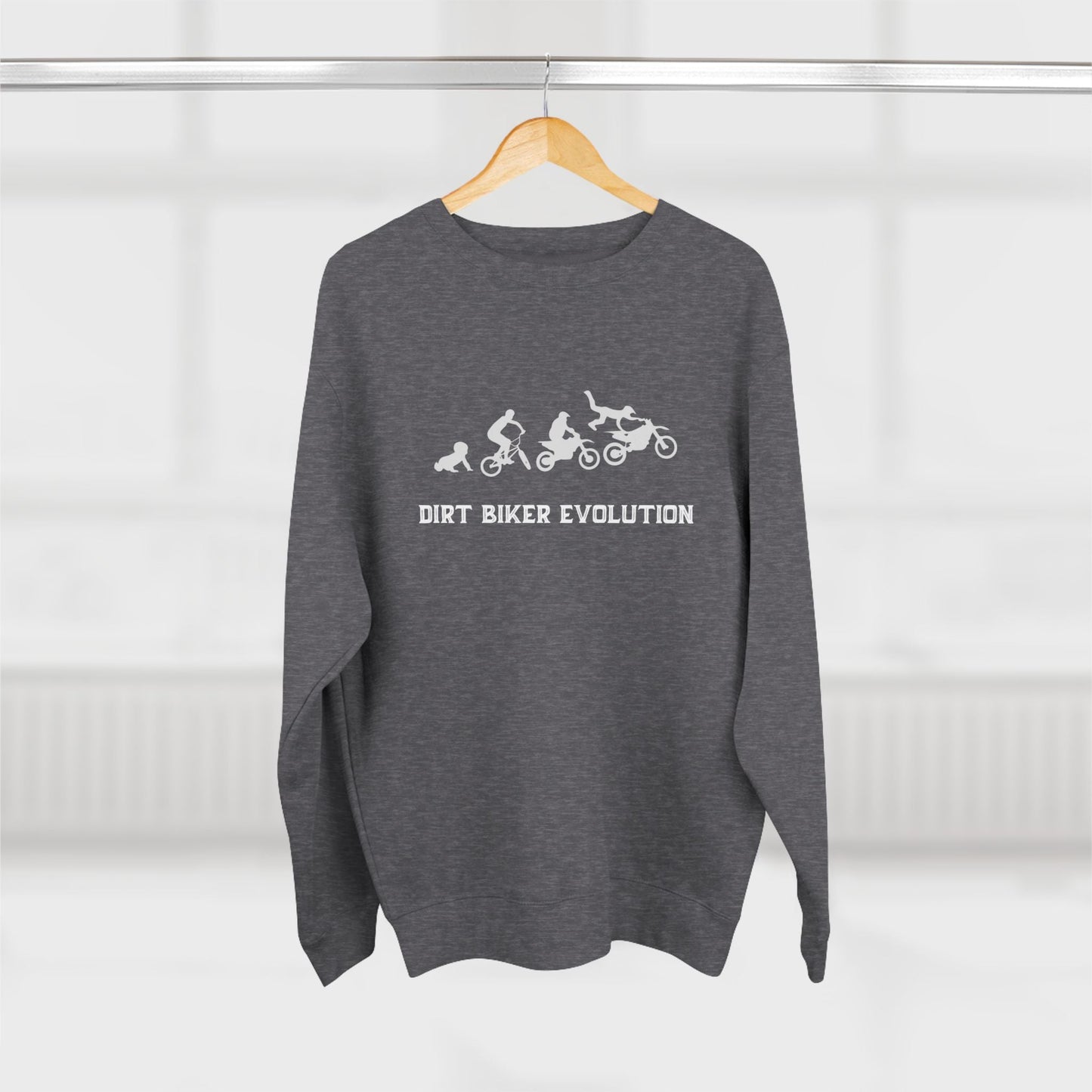 Dirt Bike Evolution Premium Crewneck Sweatshirt