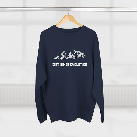 Dirt Bike Evolution Premium Crewneck Sweatshirt