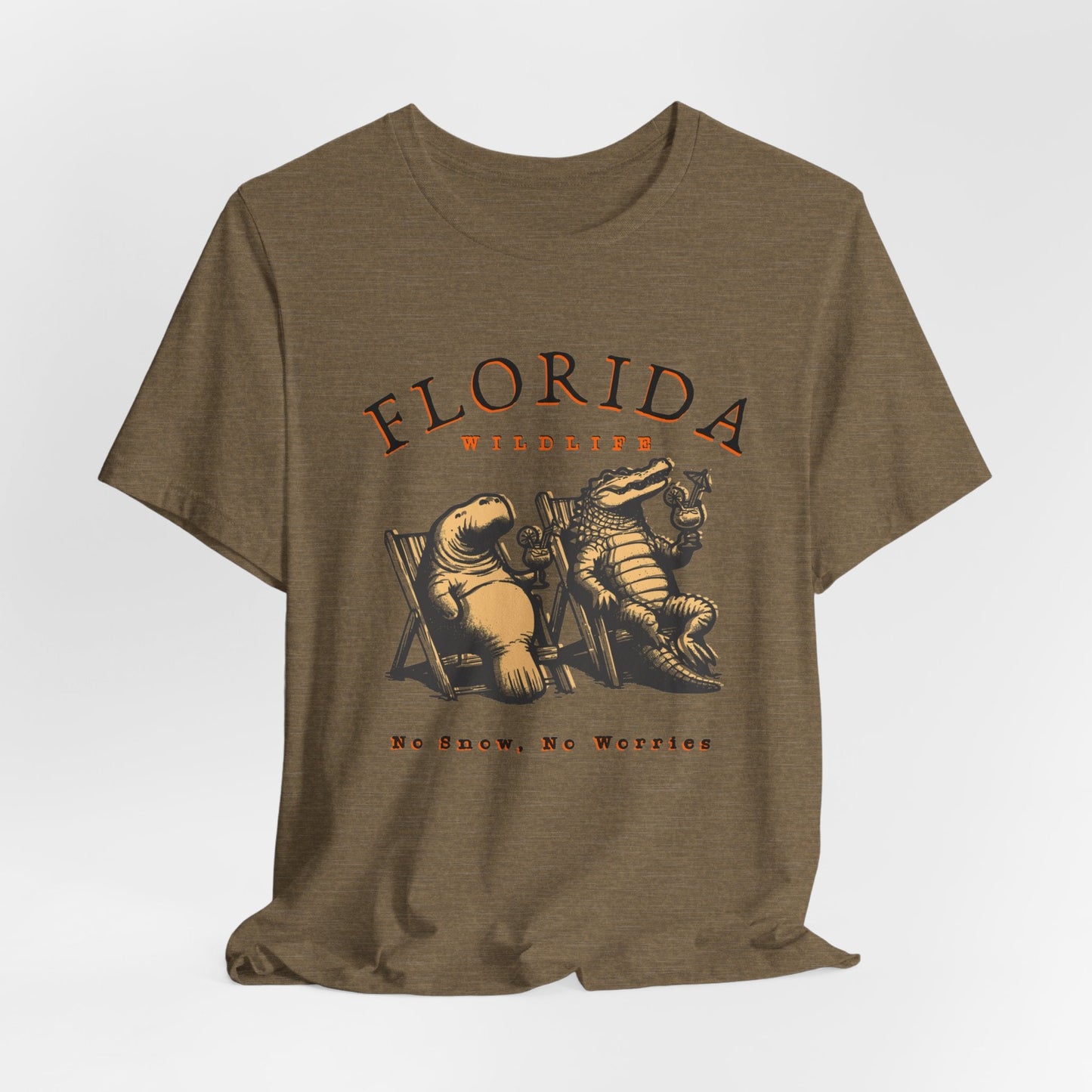 Florida No Snow No Worries Jersey Short Sleeve Tee