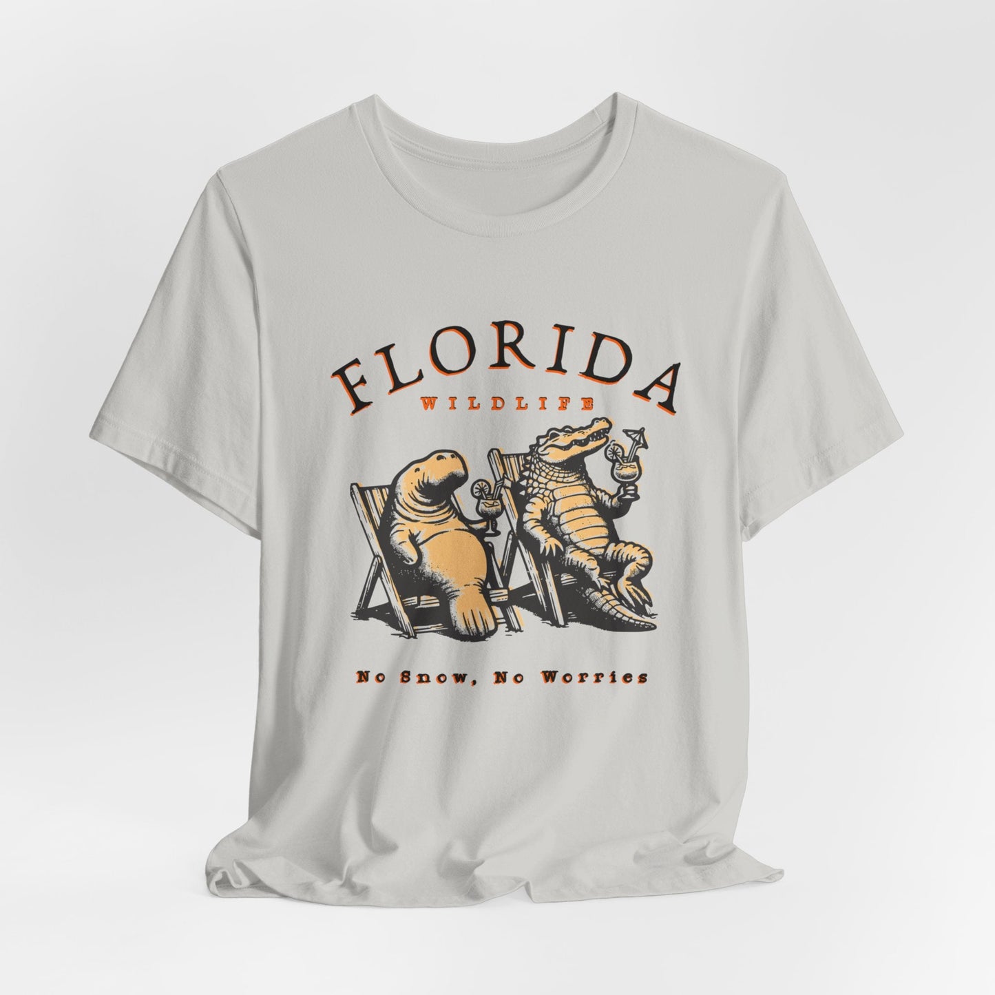 Florida No Snow No Worries Jersey Short Sleeve Tee